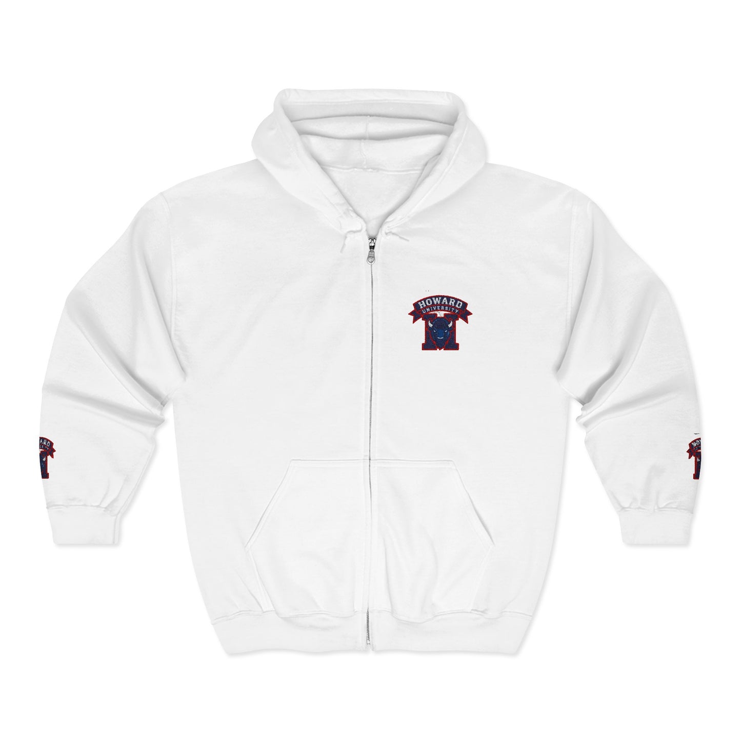 Bison Heritage Embroidered Collection: Full-Zip Sweatshirt | Howard-Inspired HBCU Collegiate Jacket