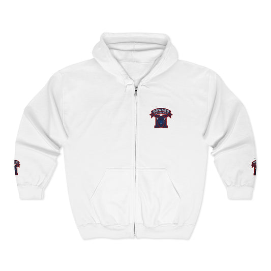 Bison Heritage Embroidered Collection: Full-Zip Sweatshirt | Howard-Inspired HBCU Collegiate Jacket