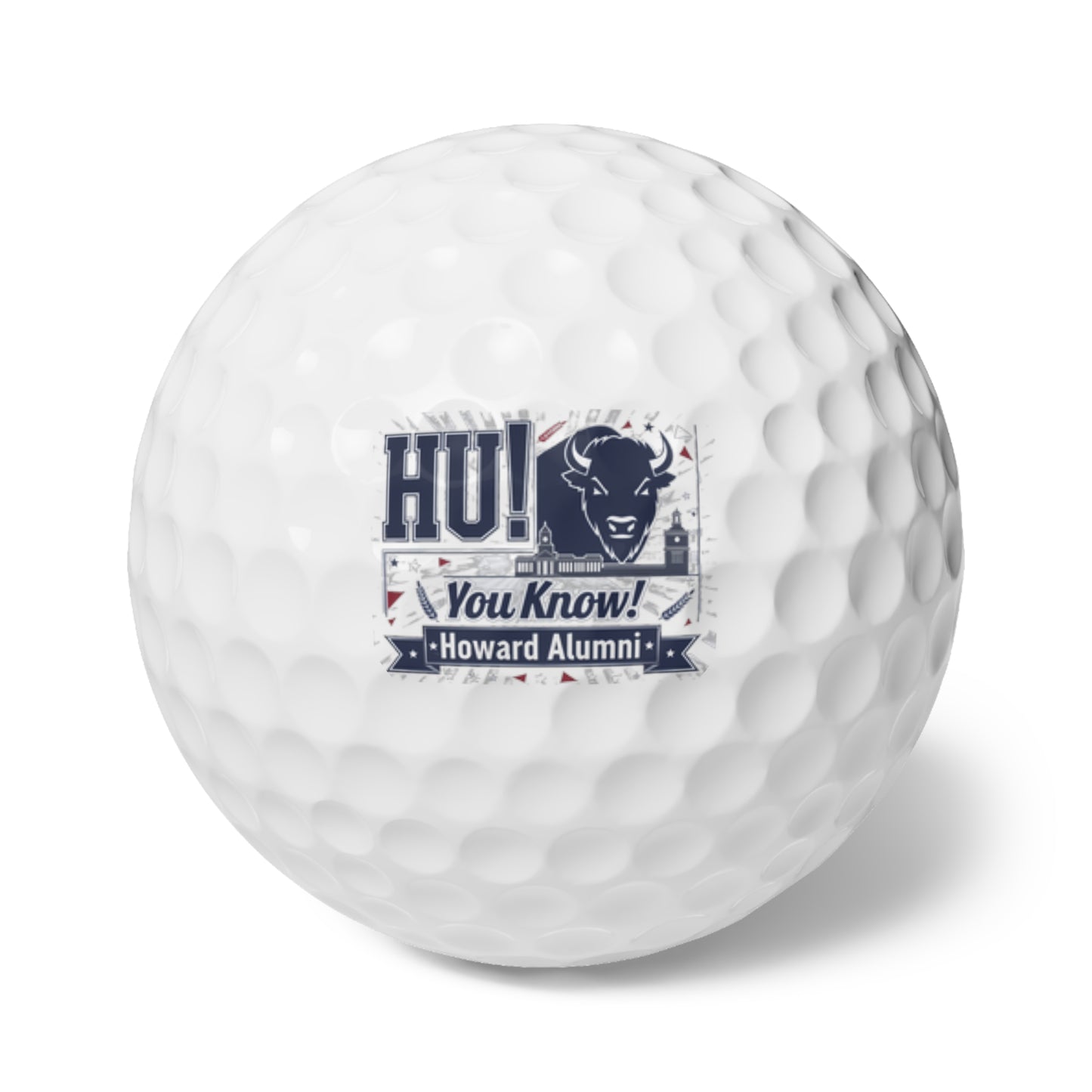 Howard University “The Yard Legacy” Golf Ball Set, 6 pcs 2