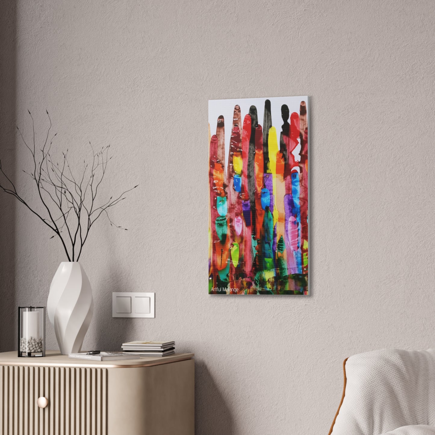 Primary Elegance: A Symphony of Sophistication Canvas Print