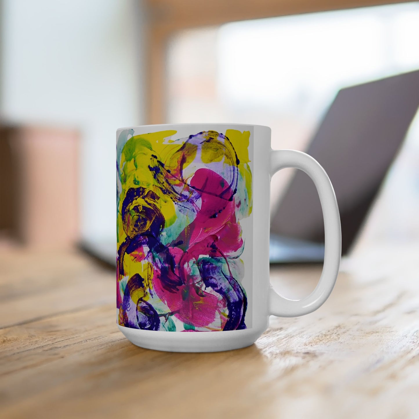 Artsy Abstract Ceramic Mug 15oz