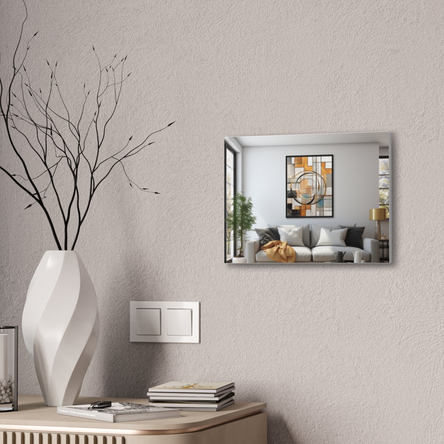 Gold and Black Elegance: A Symphony of Sophistication Canvas Print