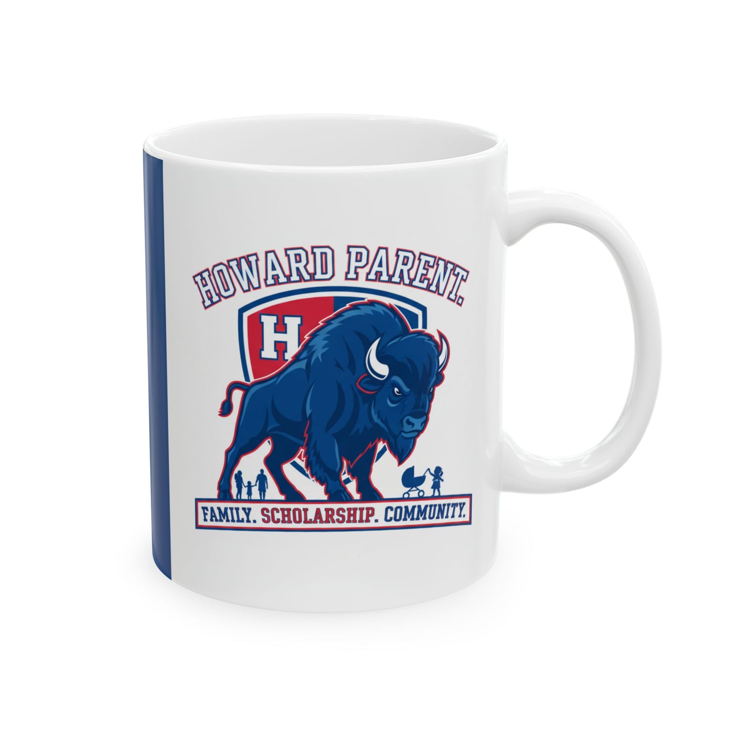 HU Parent Mug Collection  Proud, Connected, Bison Strong /Ceramic Mug, (11oz, 15oz) 2