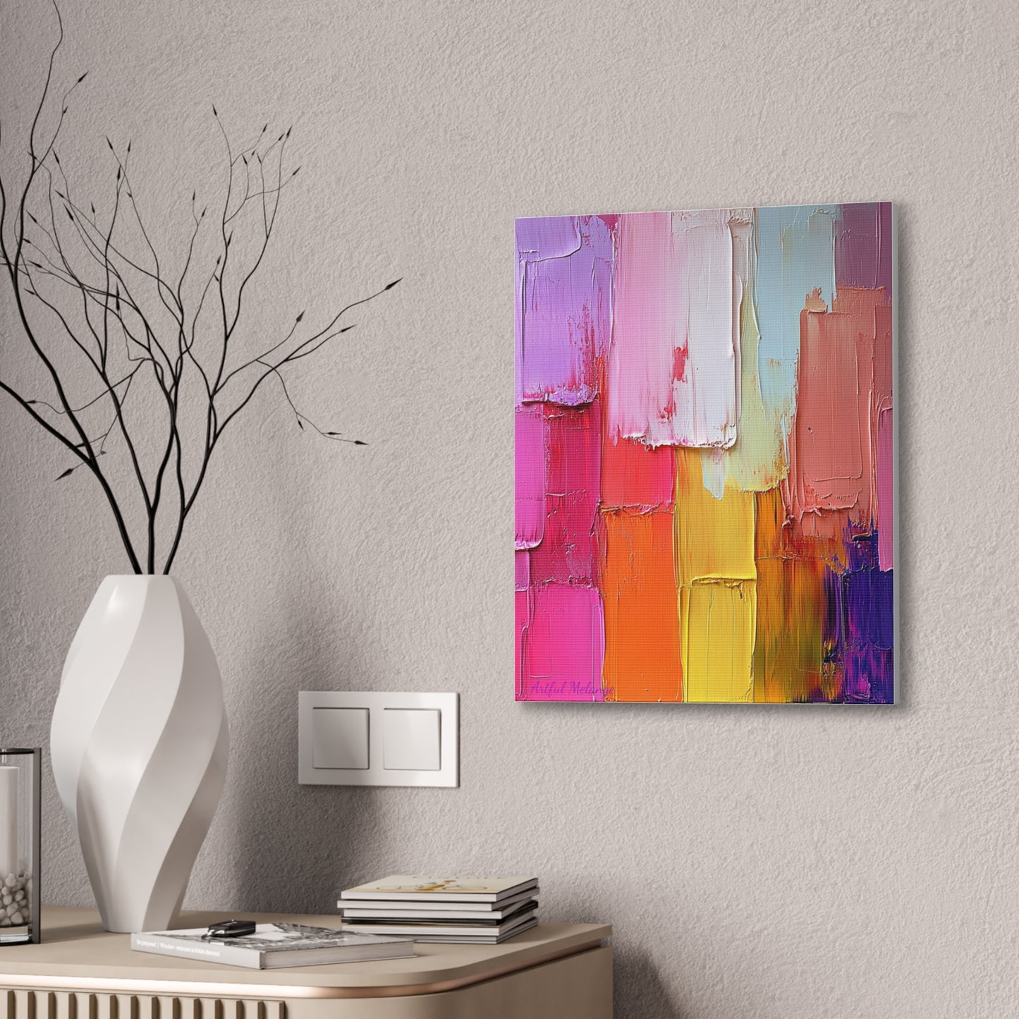 Acrylic Abstract Canvas Print - Richly Textured Artistry