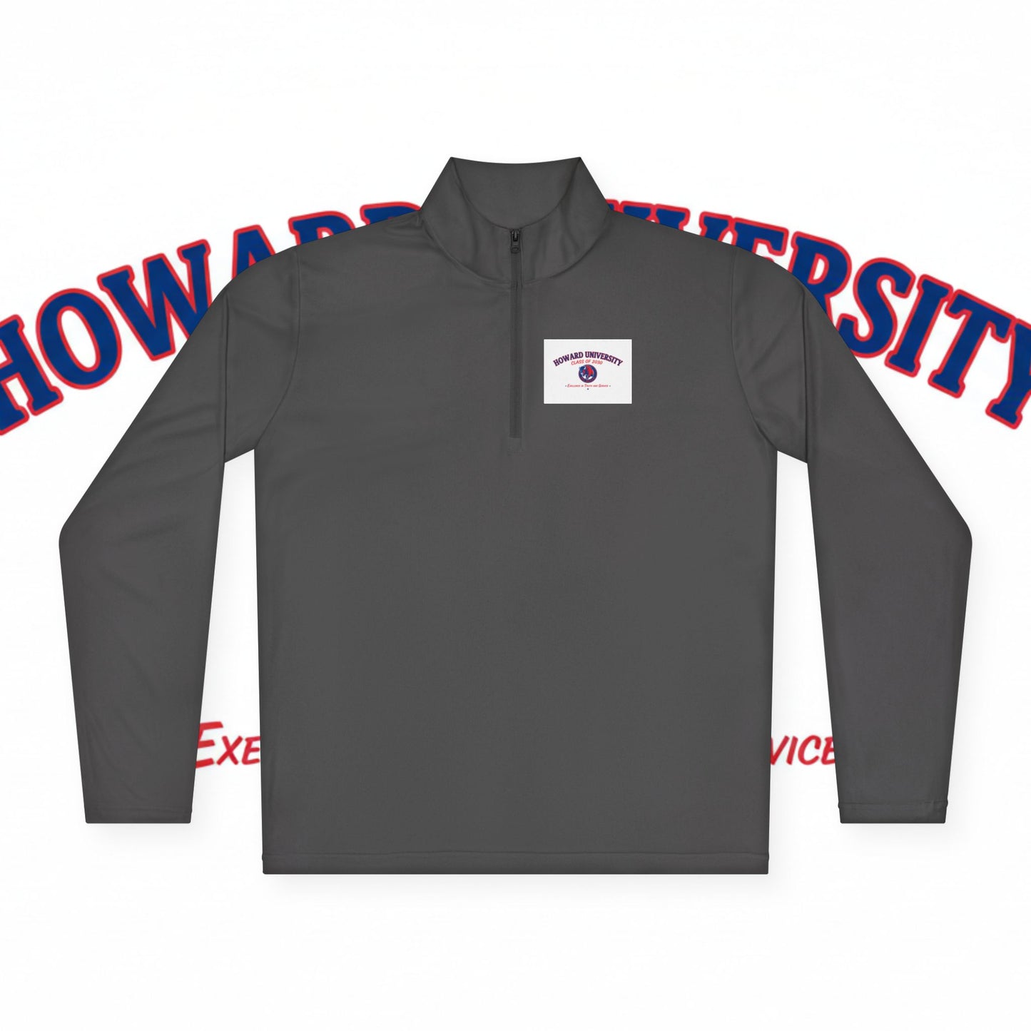 Howard University Legacy Unisex 1/4 Zip Pullover – Classic Solid Color HBCU Pride Collection/ Truth and Service