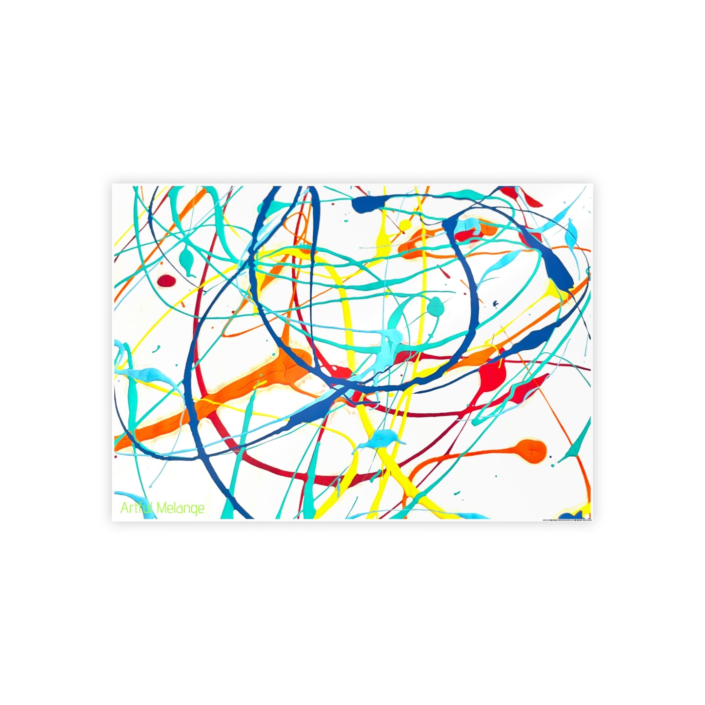 Gleaming Acrylic Abstract Poster: A Spectrum of Colorful Elegance