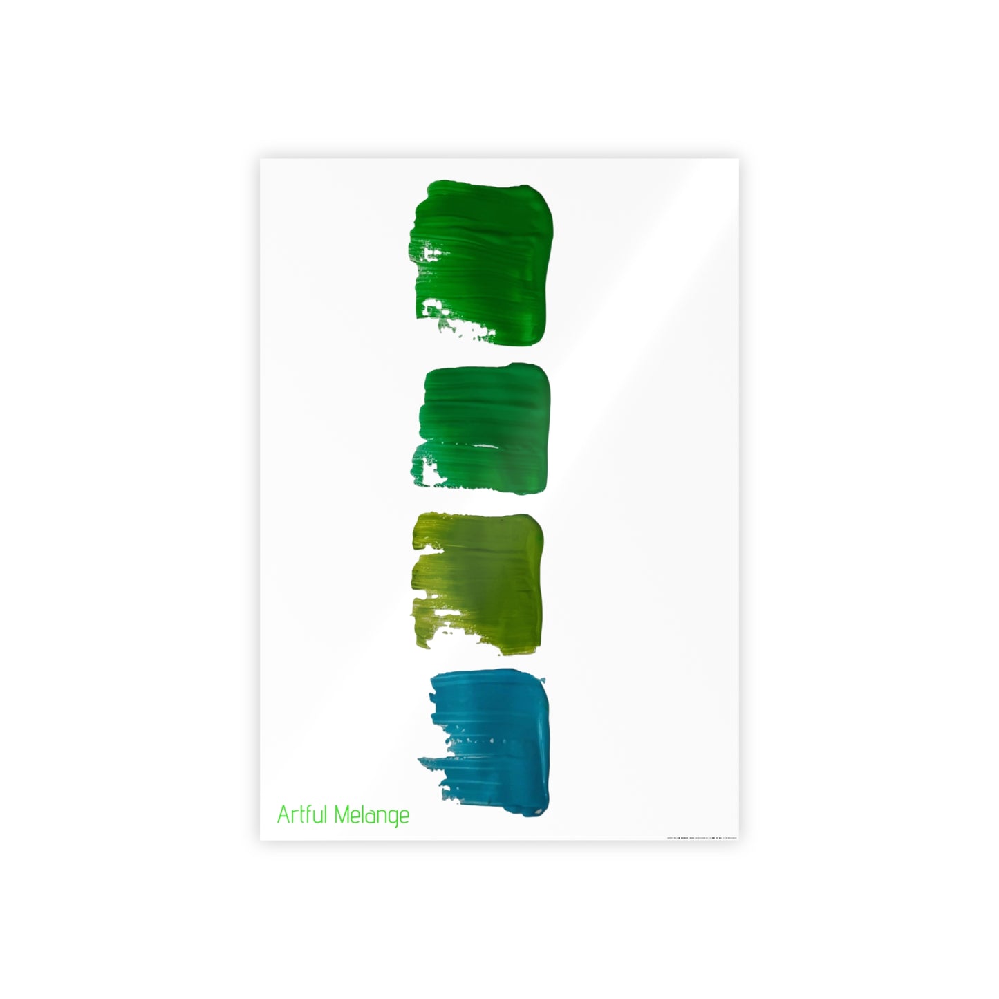 Gleaming Acrylic Abstract Poster: A Spectrum of Colorful Elegance