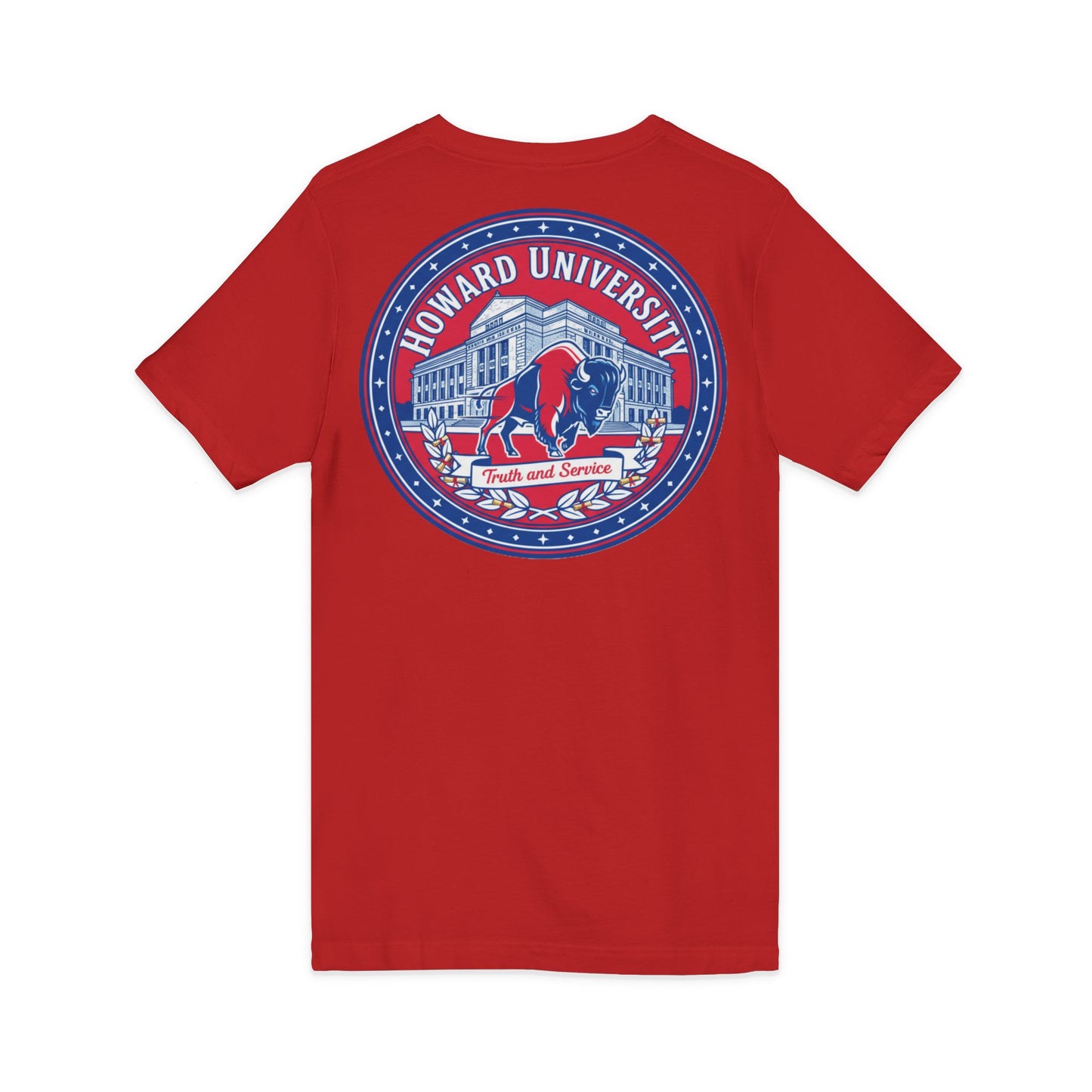 Howard University/ Truth and Service Unisex V-Neck T-Shirt 3