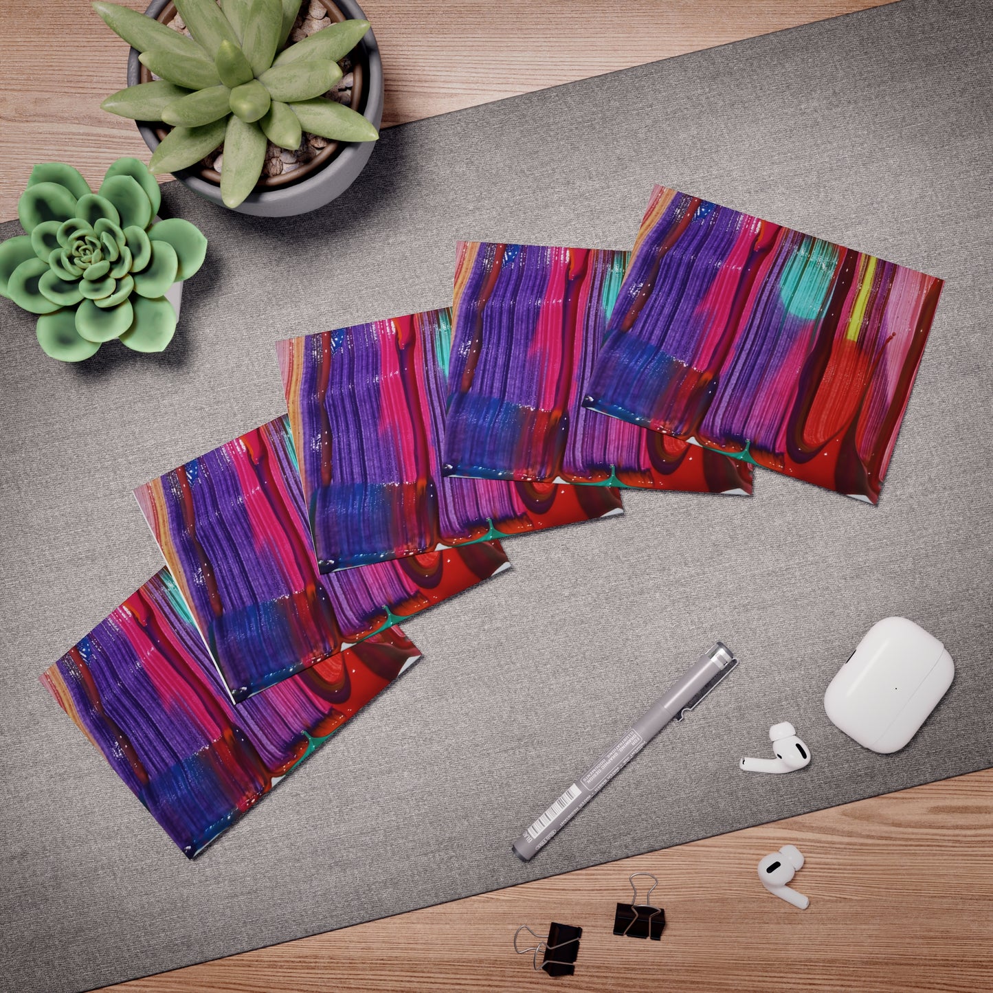 Elegance in Ink:  Abstract Art Note Card Set(5-Pack)