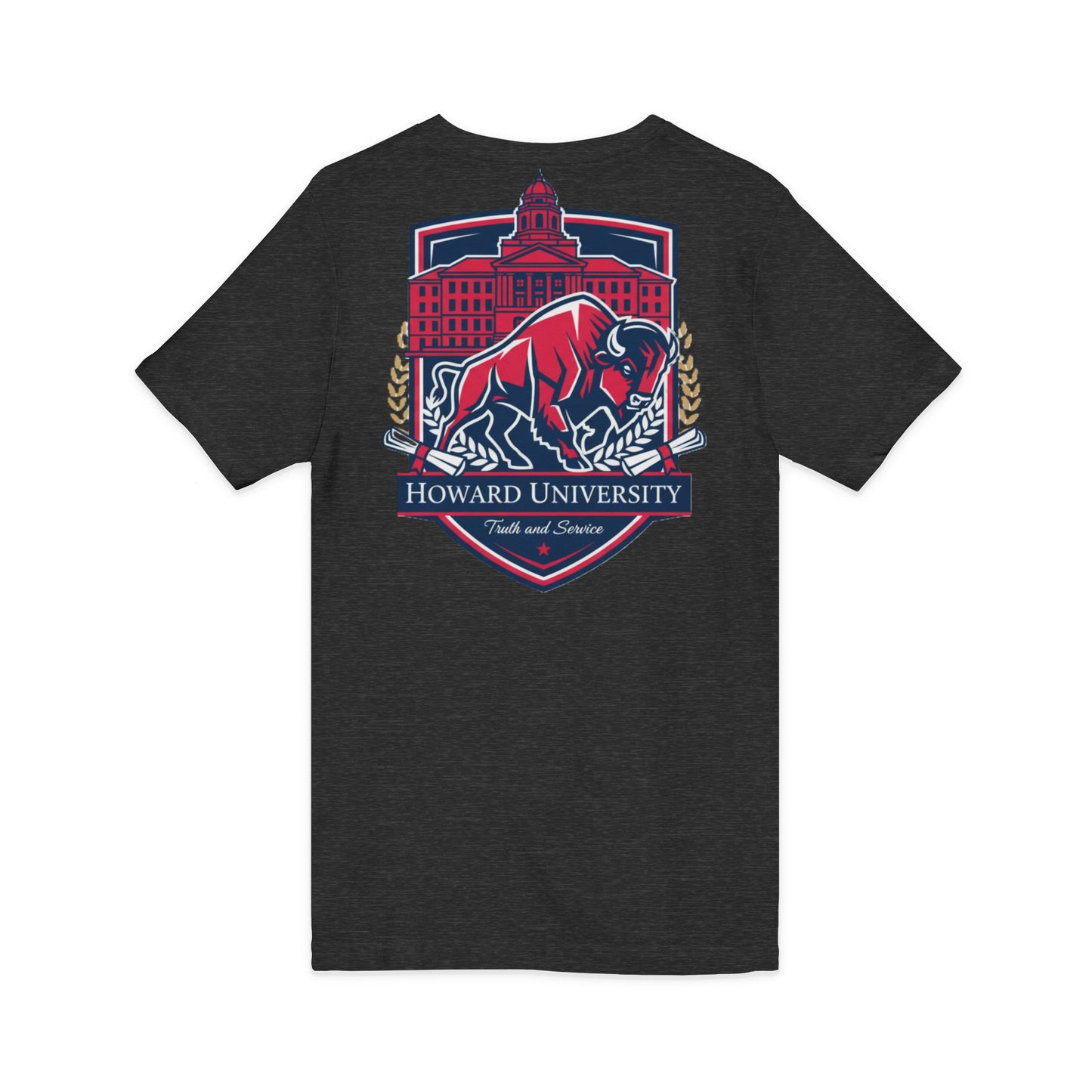 Howard University/ Truth and Service Unisex V-Neck T-Shirt 5