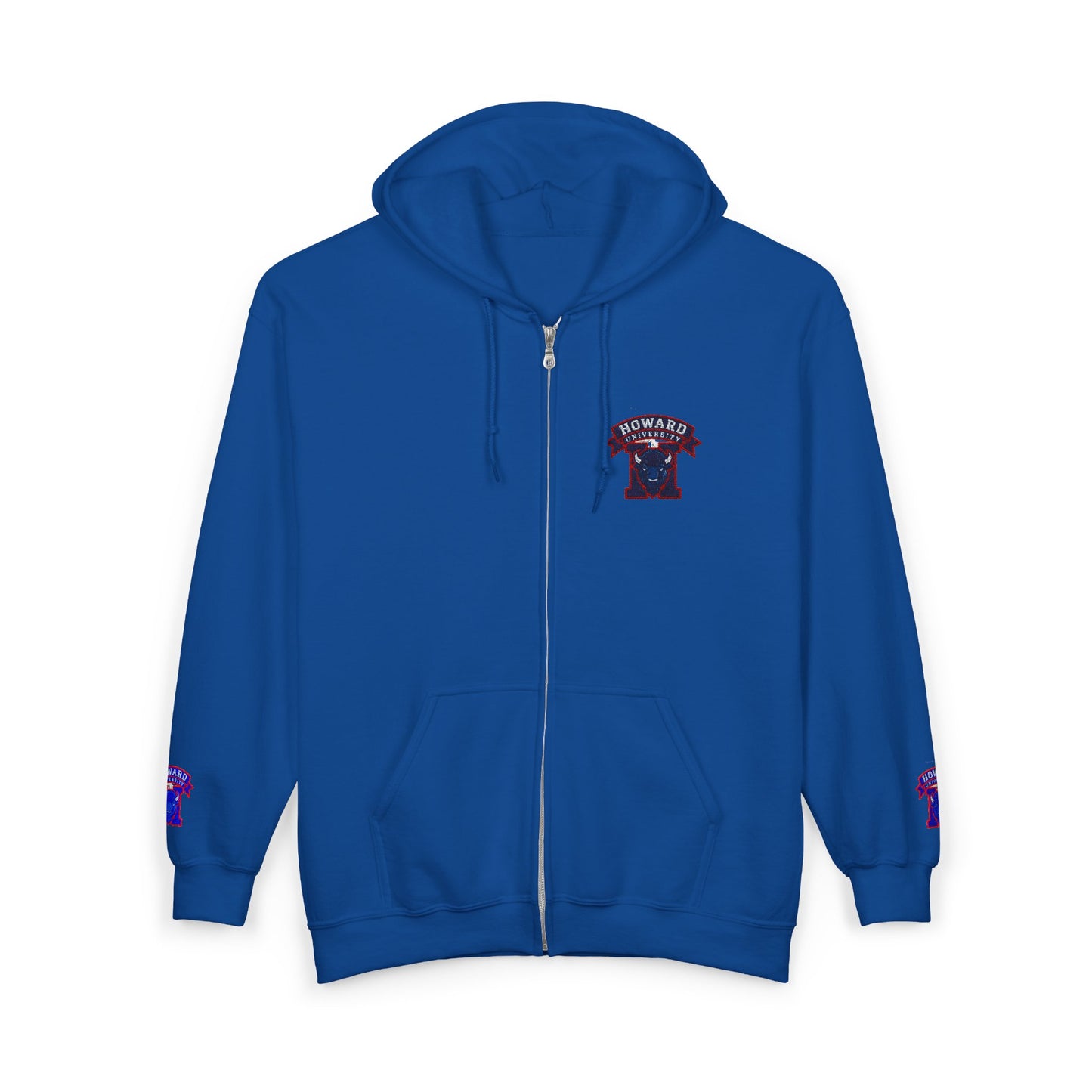 Bison Heritage Embroidered Collection: Full-Zip Sweatshirt | Howard-Inspired HBCU Collegiate Jacket