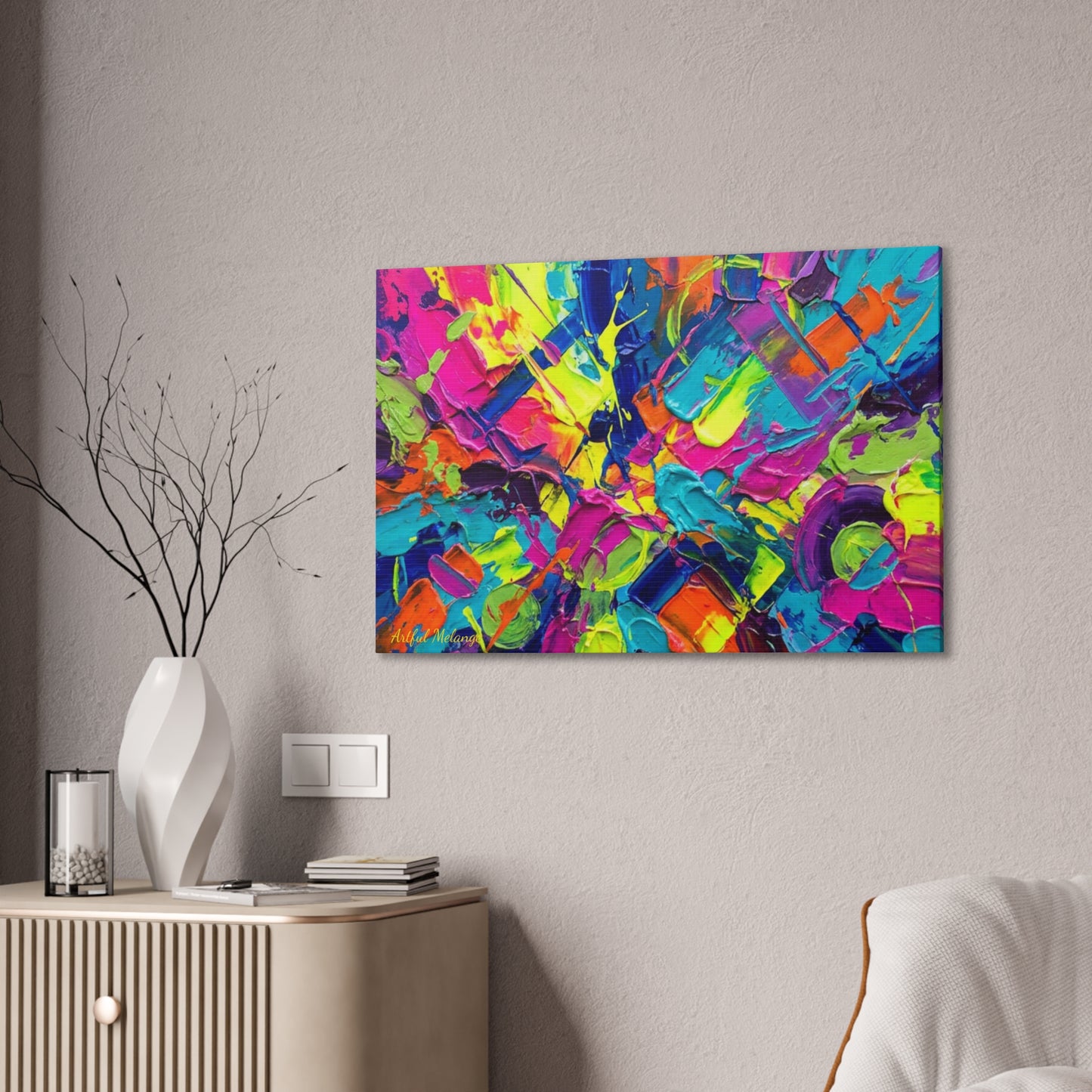 Acrylic Abstract Canvas Print - Richly Textured Artistry