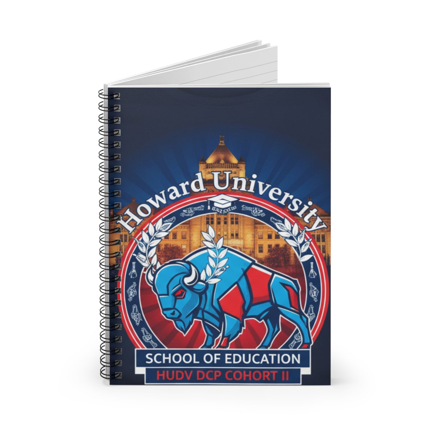Howard University SOE Cohort 2 Signature Journal Collection/Spiral Notebook - Ruled Line