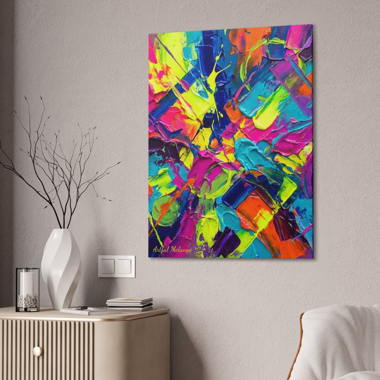 Acrylic Abstract Canvas Print - Richly Textured Artistry