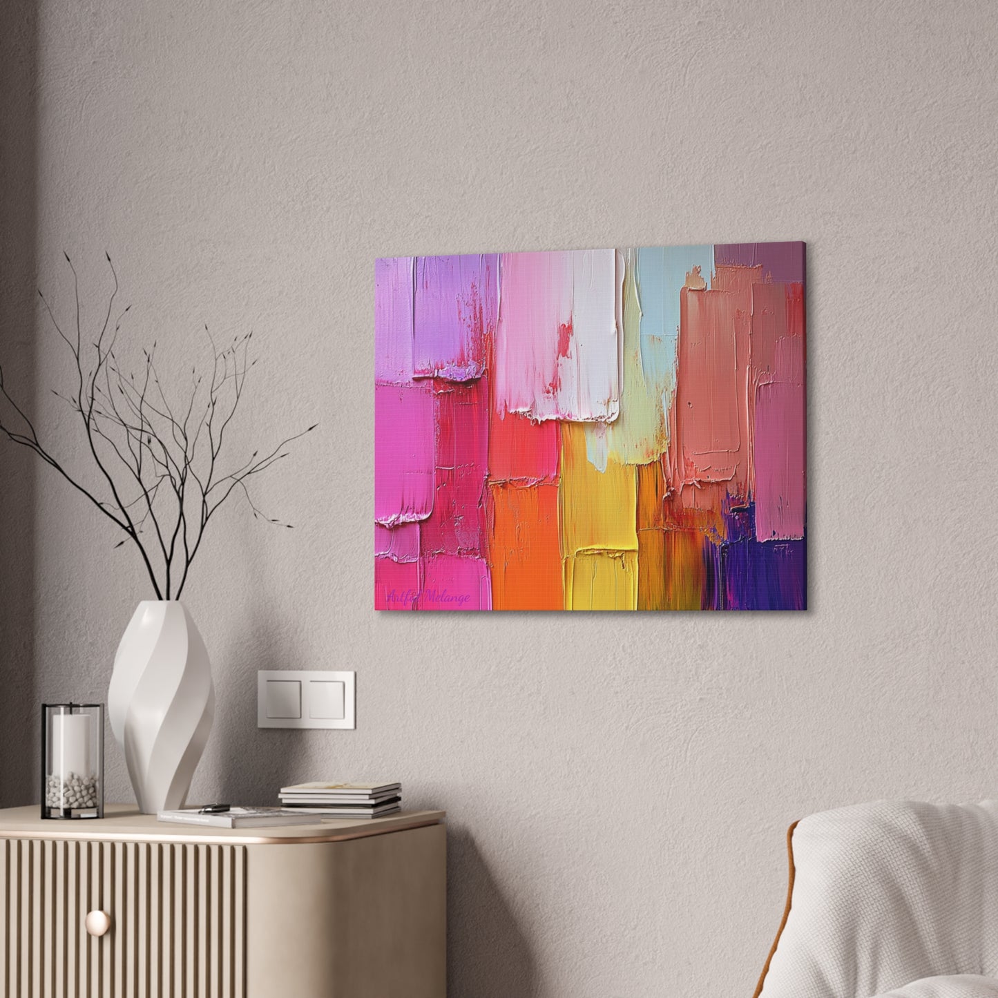 Acrylic Abstract Canvas Print - Richly Textured Artistry