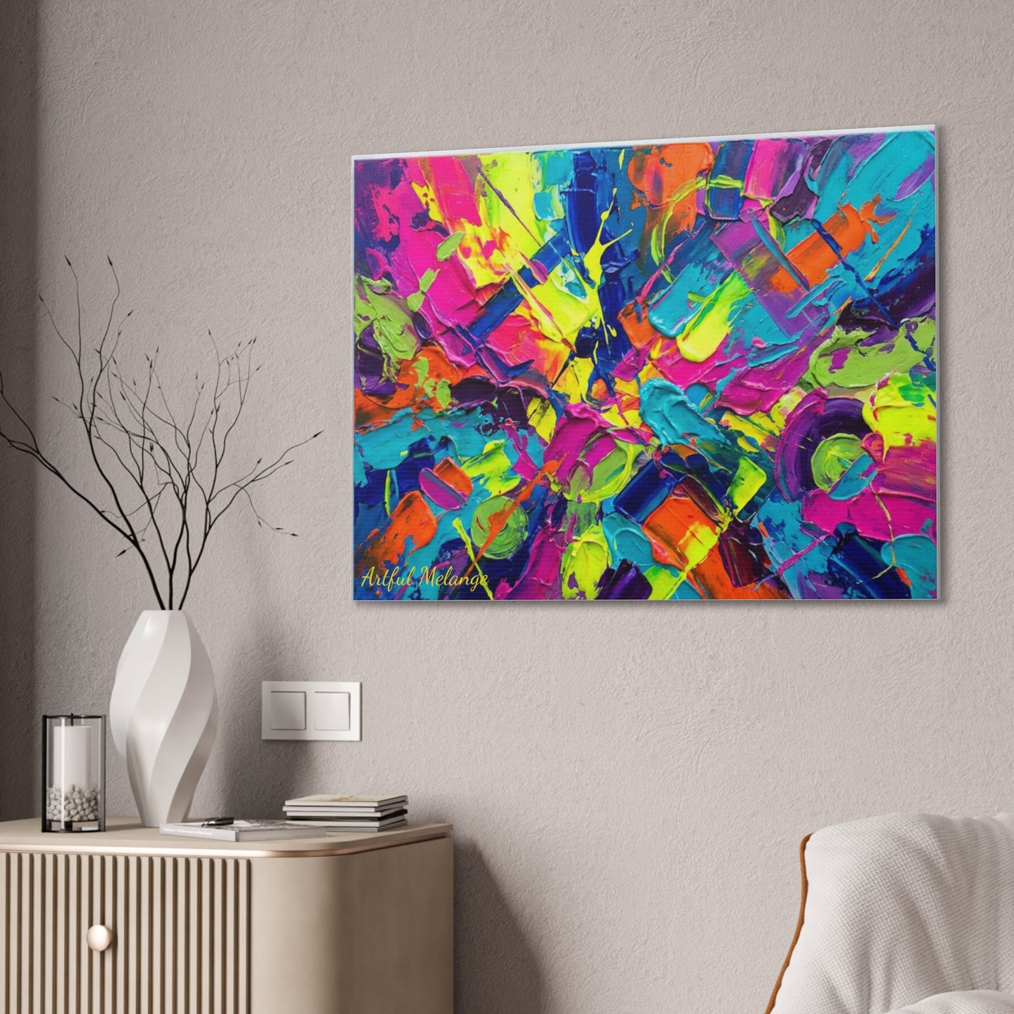 Acrylic Abstract Canvas Print - Richly Textured Artistry