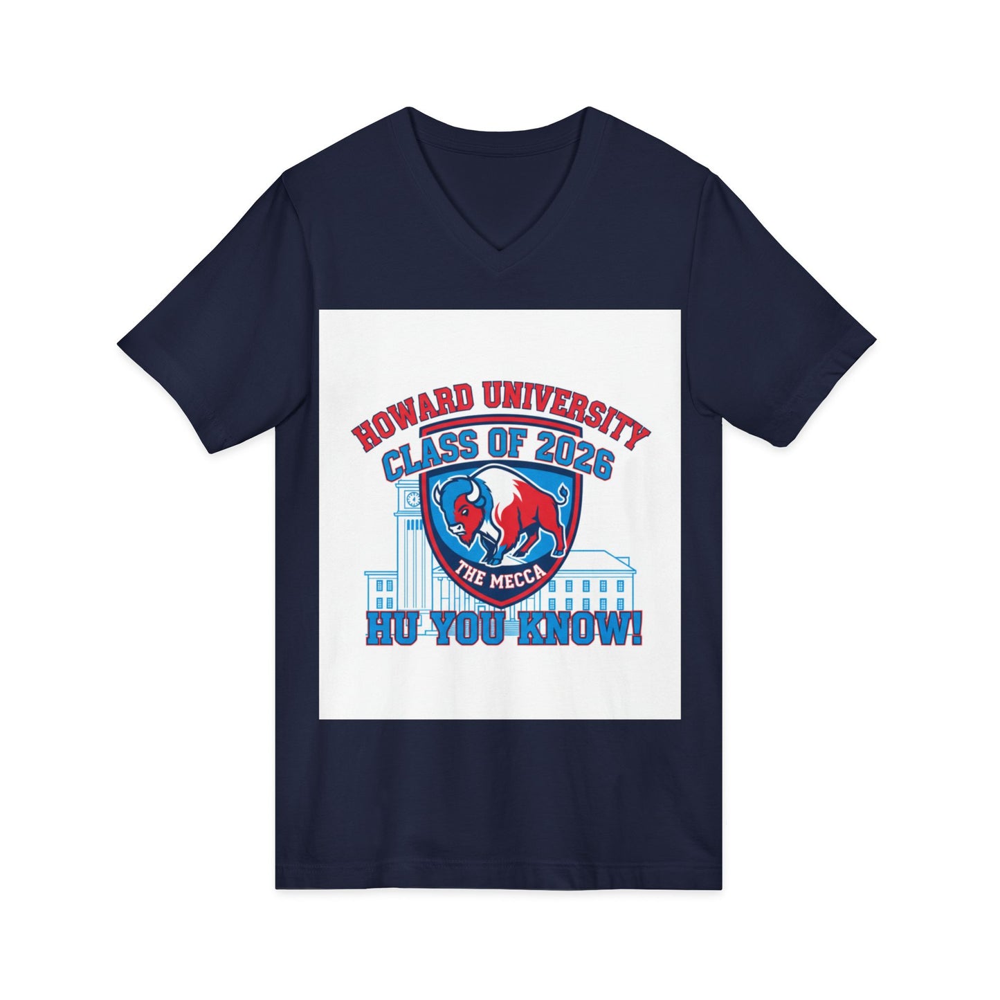 Howard University Class of 2026 Unisex V-Neck T-Shirt | The Mecca Incoming Class Tee