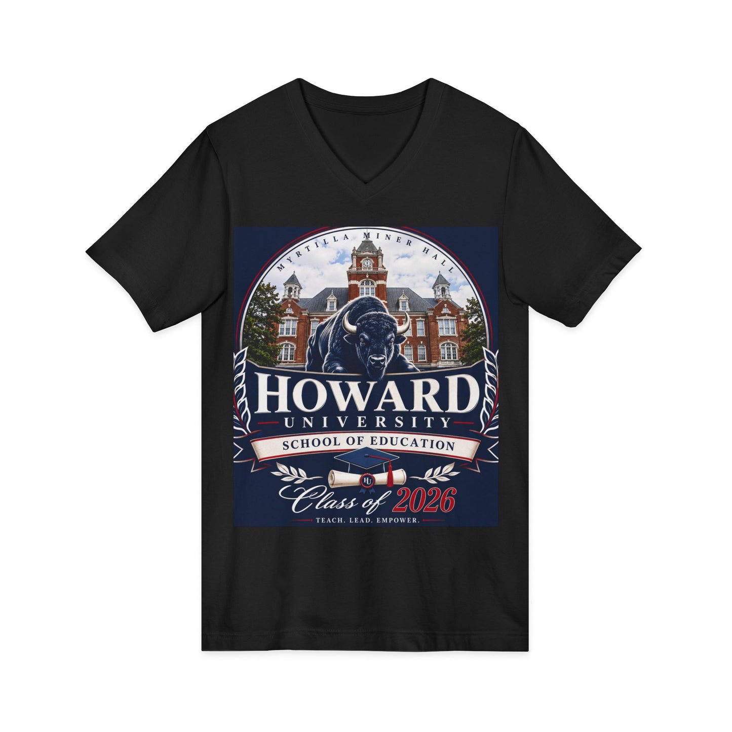 Howard University Class of 2026 Unisex V-Neck T-Shirt | The Mecca Incoming Class Tee