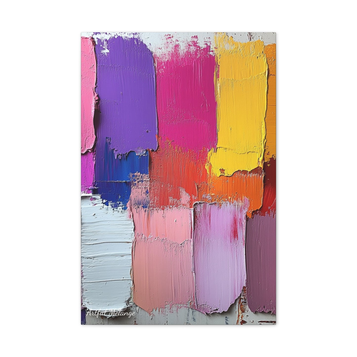Acrylic Abstract Canvas Print - Richly Textured Artistry