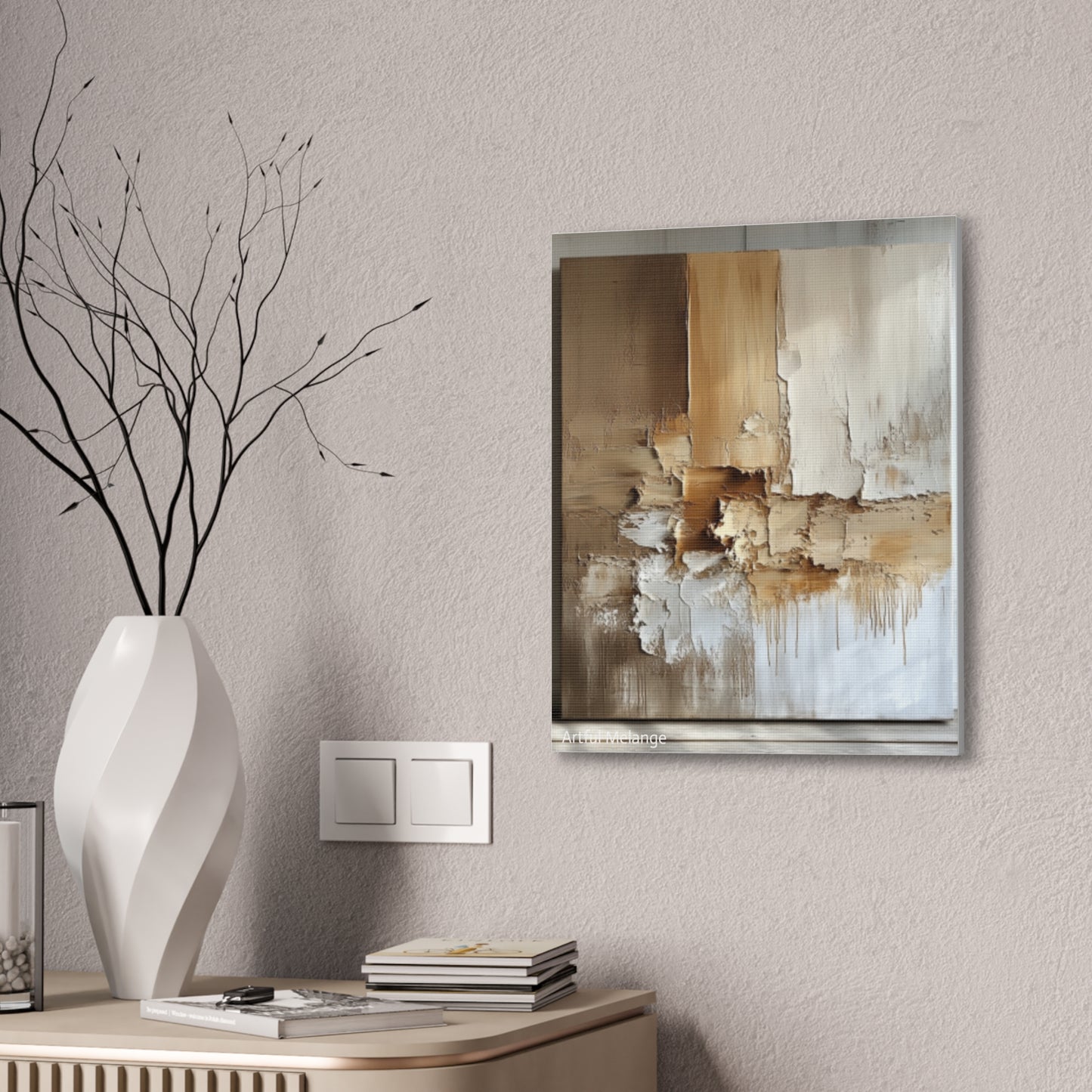 Acrylic Abstract Canvas Print - Richly Textured Artistry