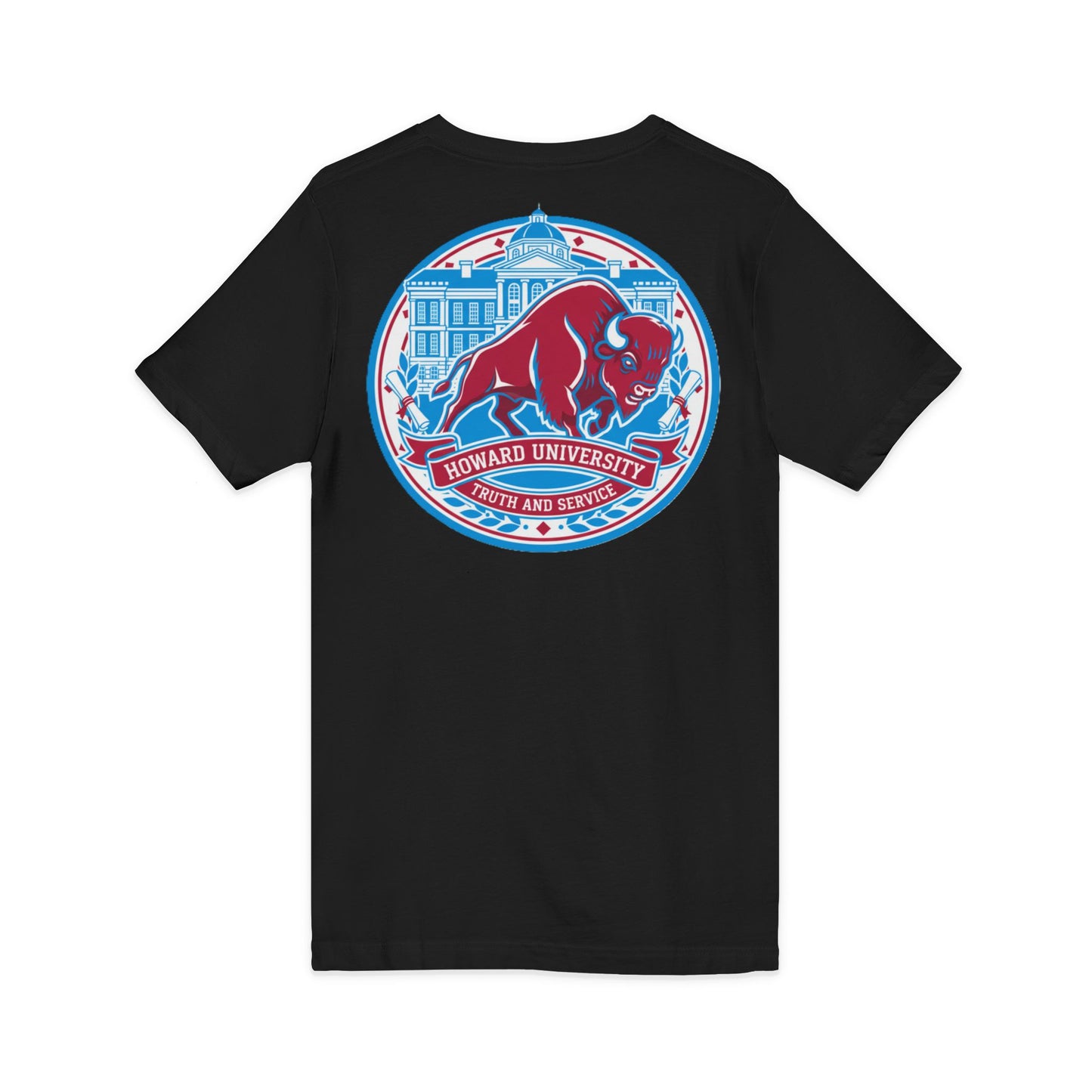 Howard University/ Truth and Service Unisex V-Neck T-Shirt 7