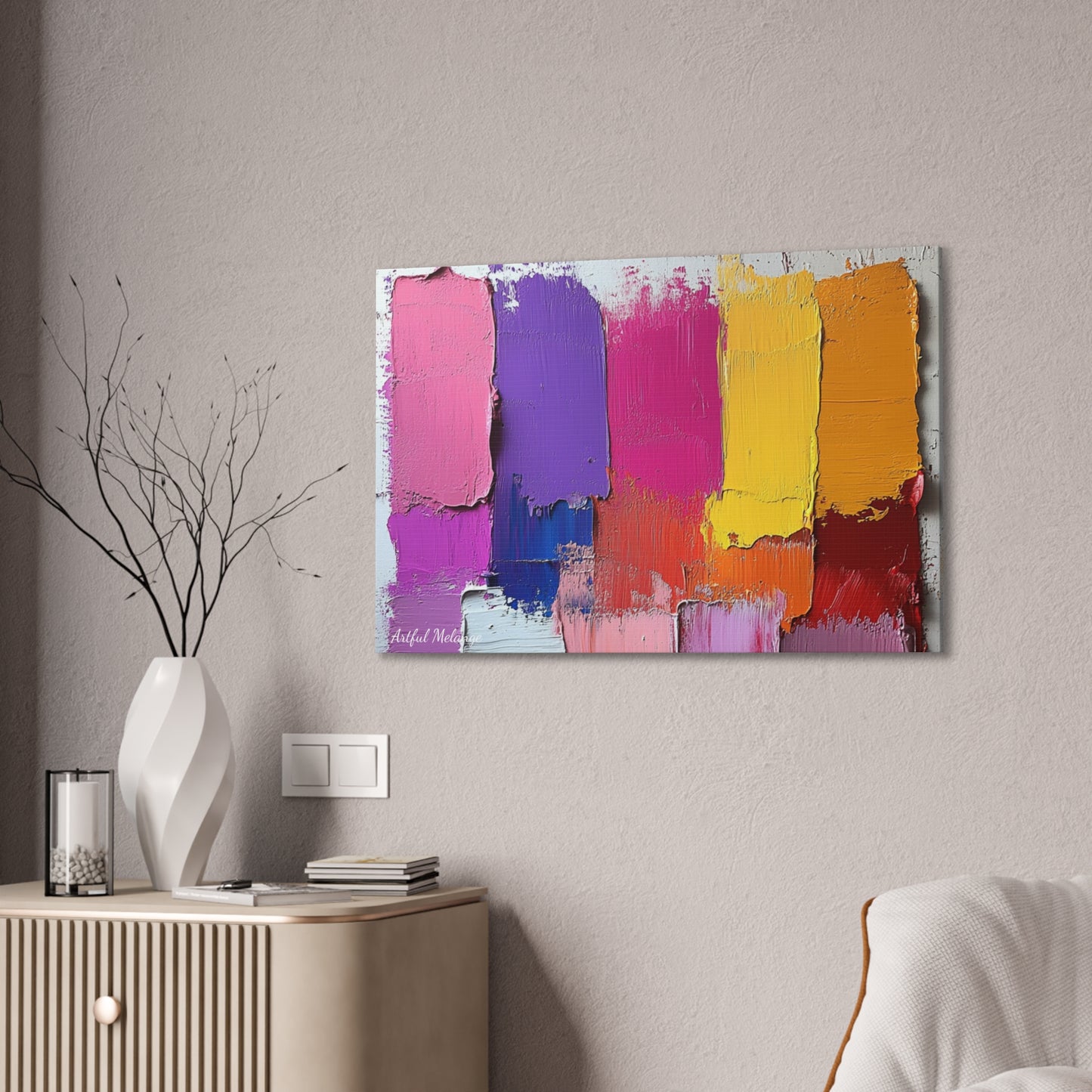 Acrylic Abstract Canvas Print - Richly Textured Artistry
