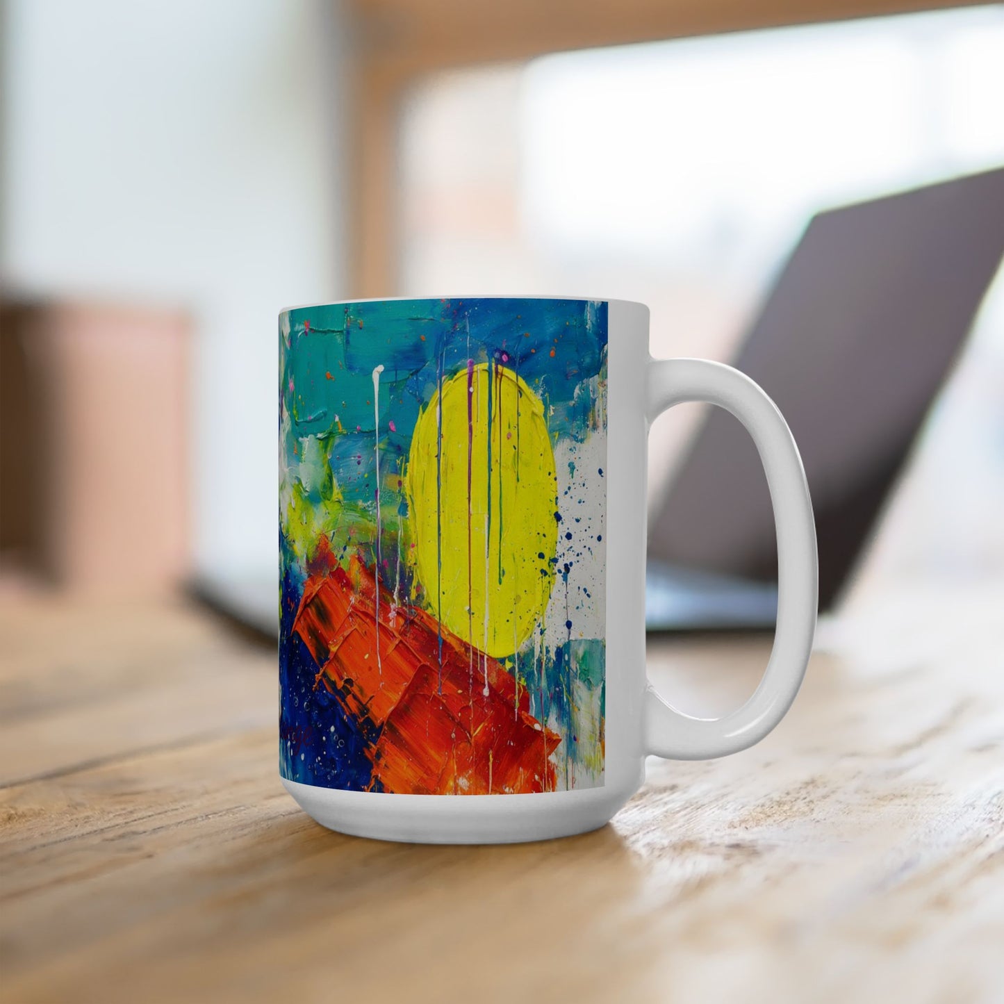Artsy Abstract Ceramic Mug 15oz