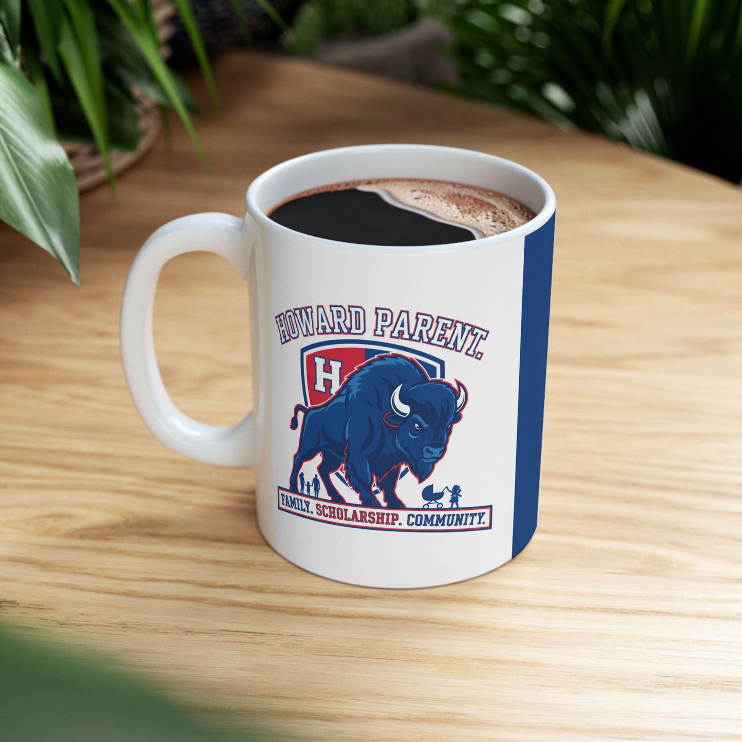 HU Parent Mug Collection  Proud, Connected, Bison Strong /Ceramic Mug, (11oz, 15oz) 2