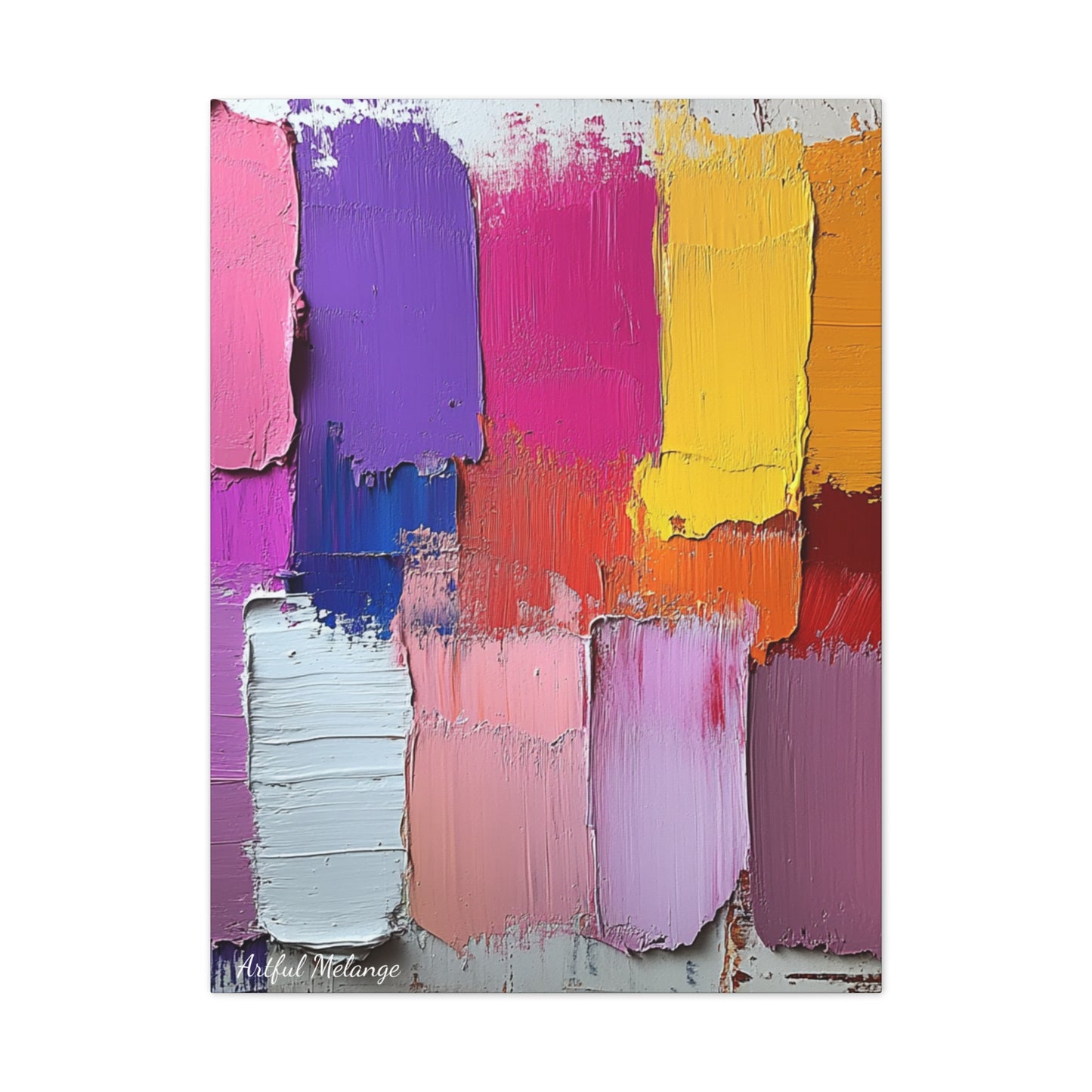 Acrylic Abstract Canvas Print - Richly Textured Artistry