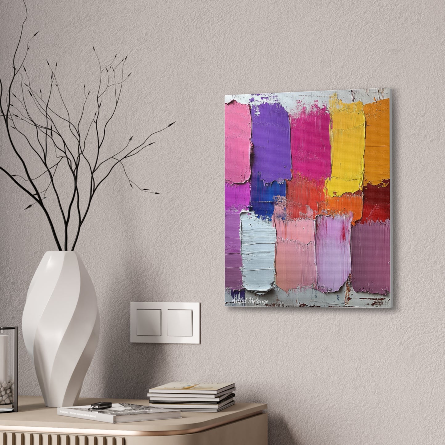 Acrylic Abstract Canvas Print - Richly Textured Artistry