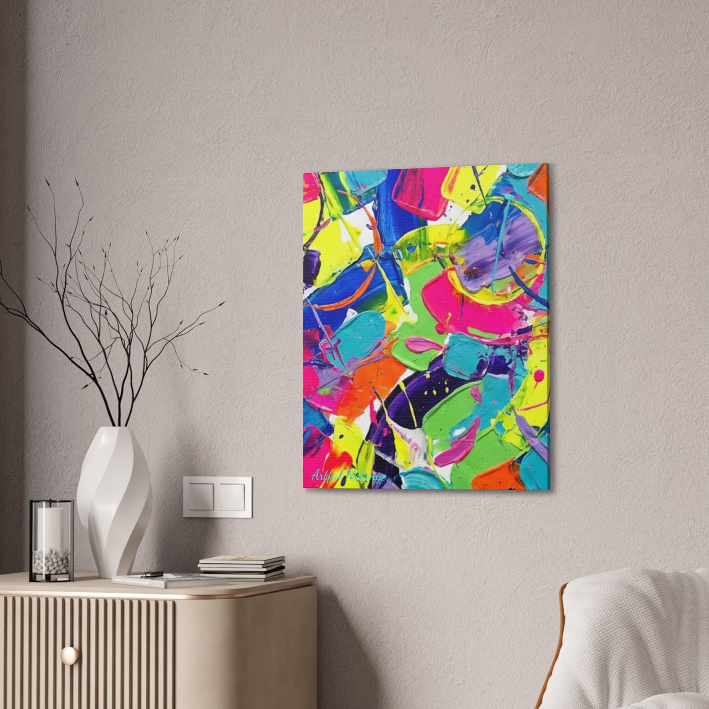 Acrylic Abstract Canvas Print - Richly Textured Artistry
