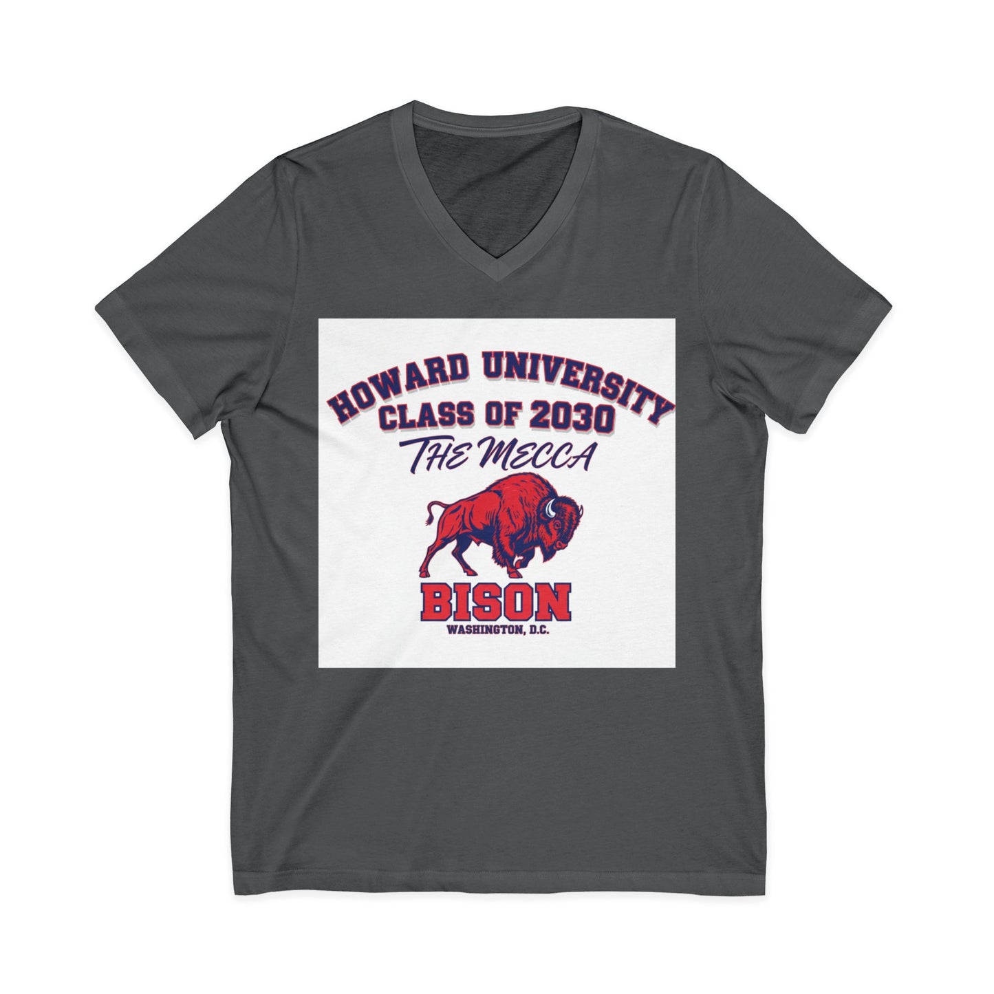 Howard University Class of 2030 Unisex V-Neck T-Shirt | The Mecca Incoming Class Tee