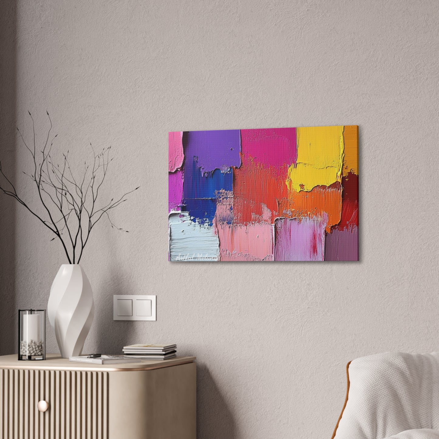 Acrylic Abstract Canvas Print - Richly Textured Artistry