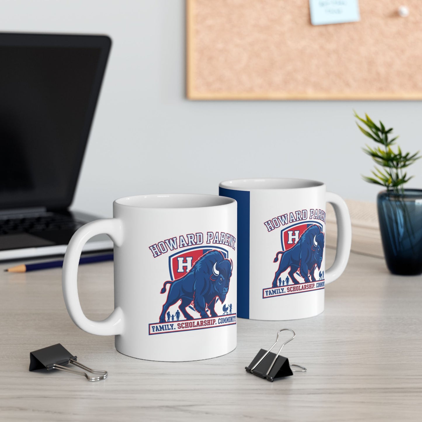 HU Parent Mug Collection  Proud, Connected, Bison Strong /Ceramic Mug, (11oz, 15oz) 2