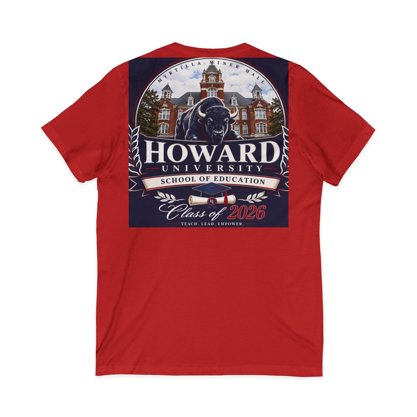 Howard University Class of 2026 Unisex V-Neck T-Shirt | The Mecca Incoming Class Tee