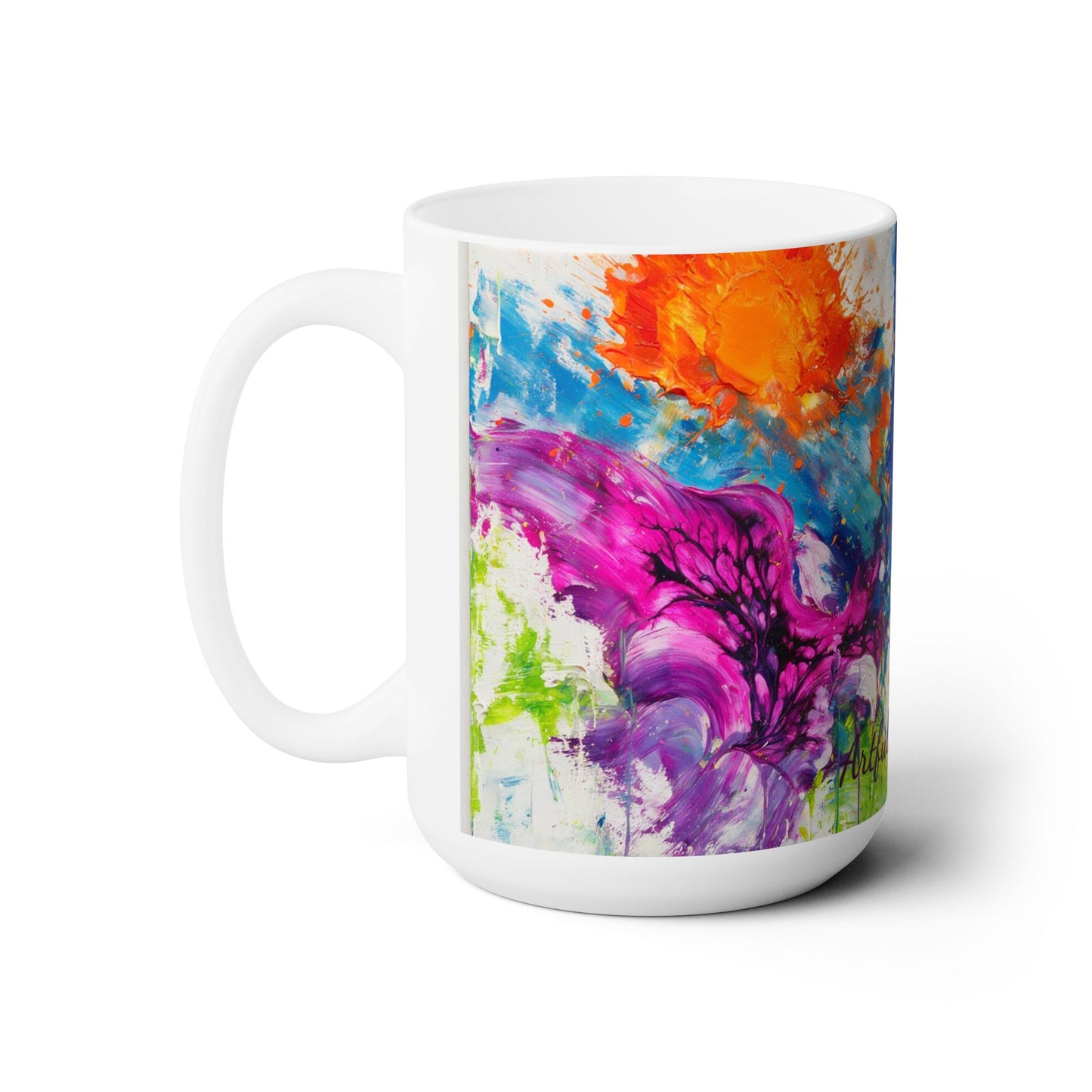 Artsy Abstract Ceramic Mug 15oz
