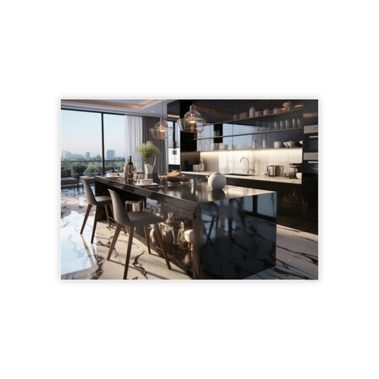Savor Modern Opulence- Modern Kitchen Poster