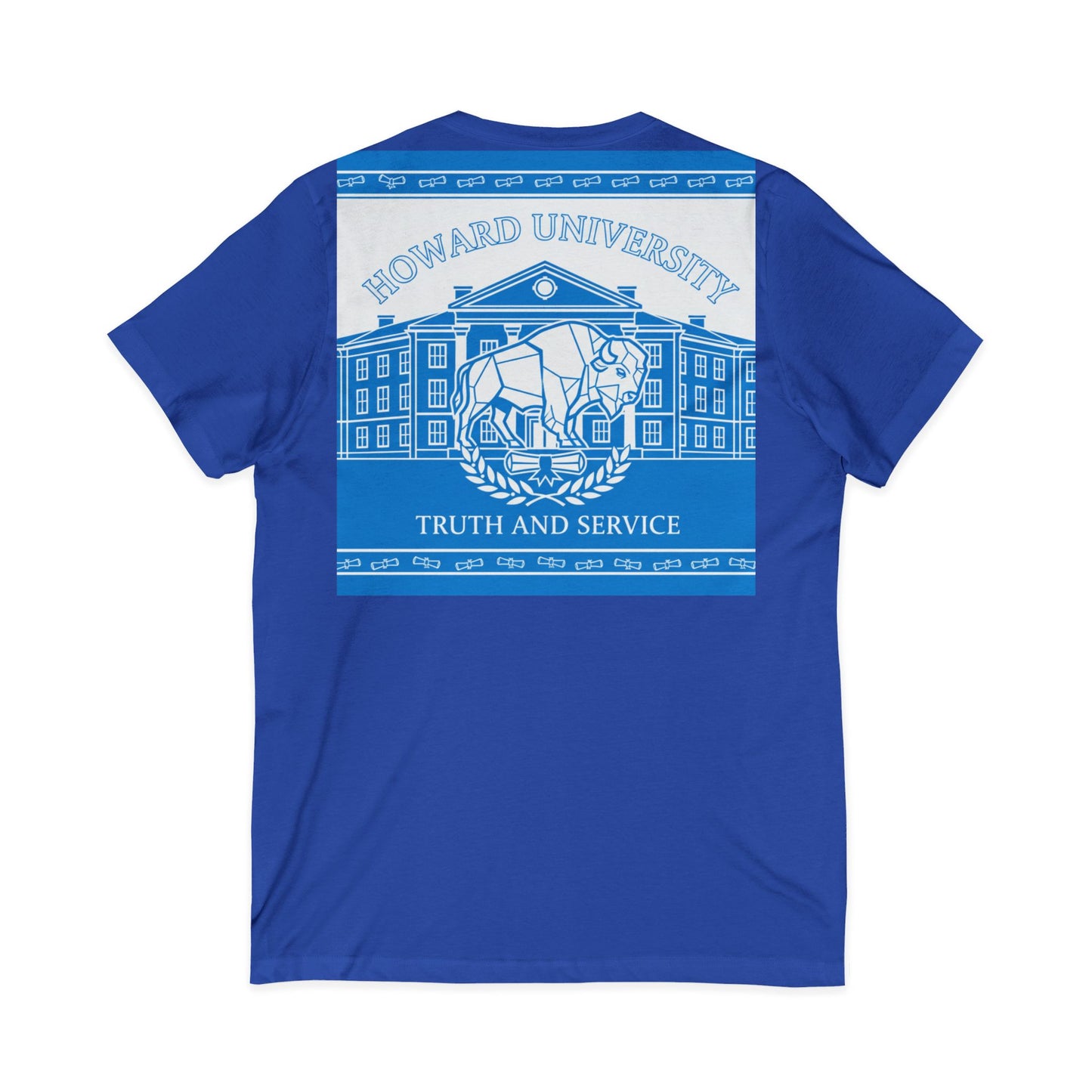 Howard University/ Truth and Service Unisex V-Neck T-Shirt