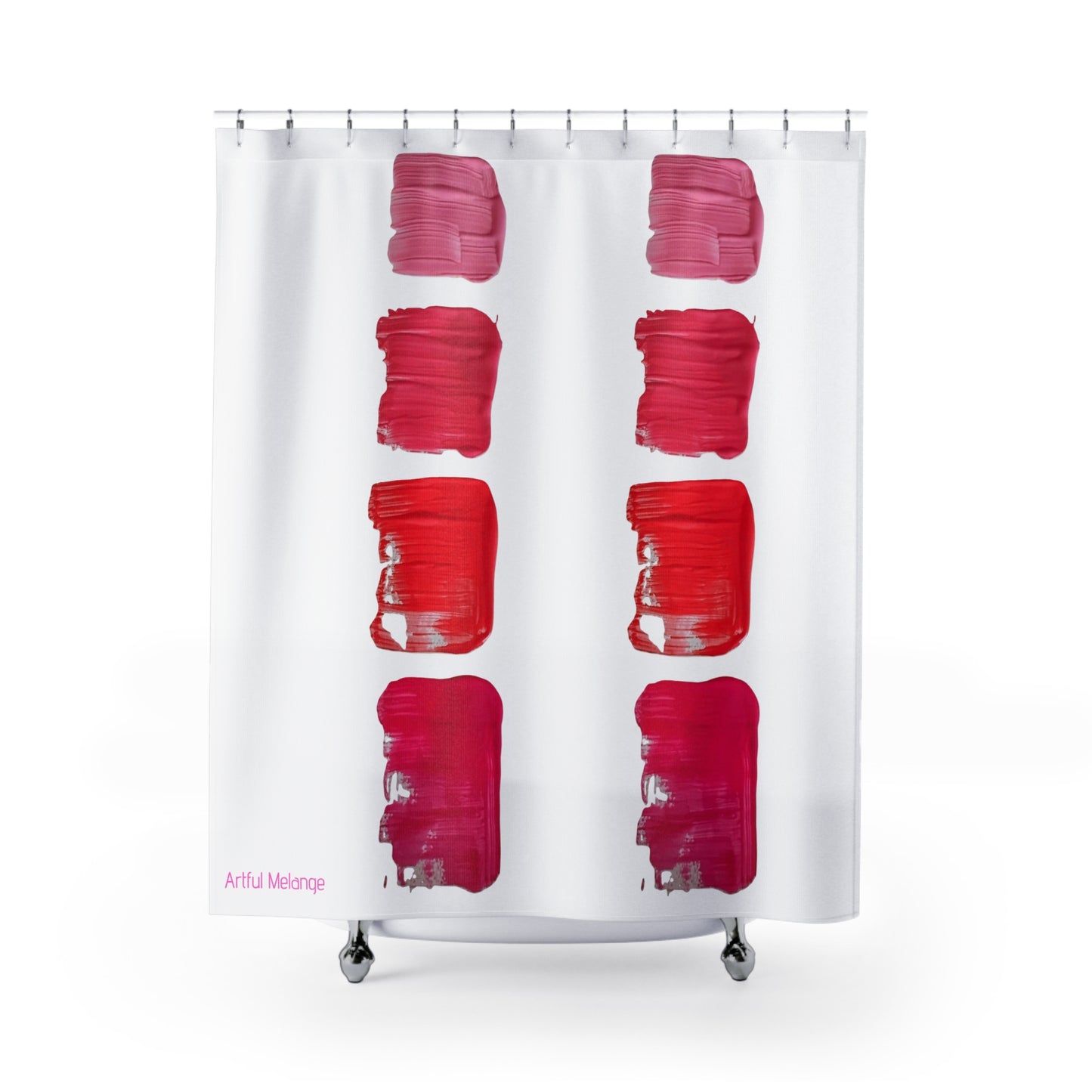 Canvas Cascade: Abstract Acrylic Art Shower Curtain Collection