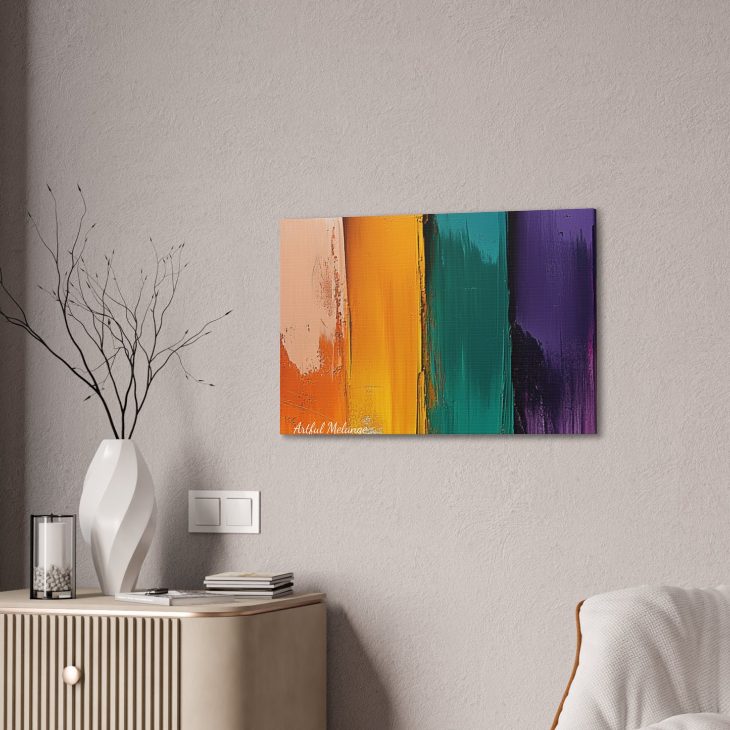 Acrylic Abstract Canvas Print - Richly Textured Artistry