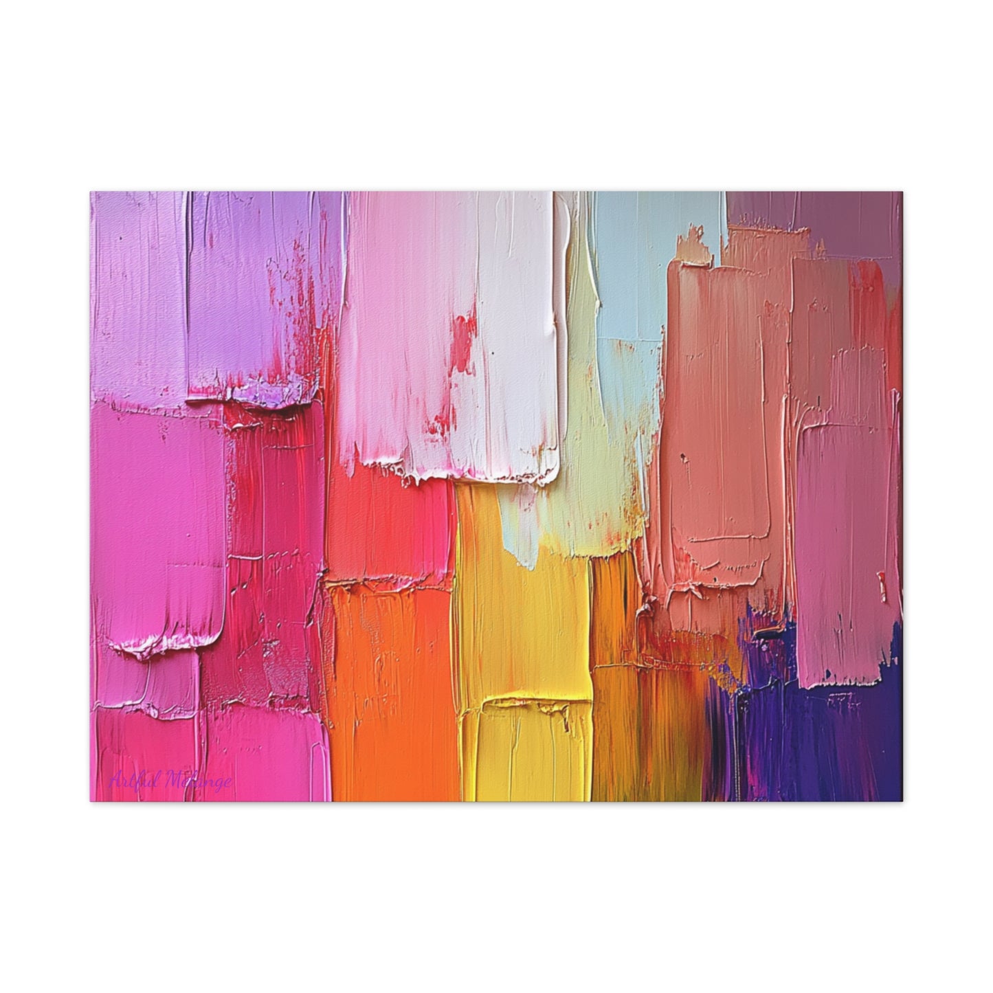 Acrylic Abstract Canvas Print - Richly Textured Artistry