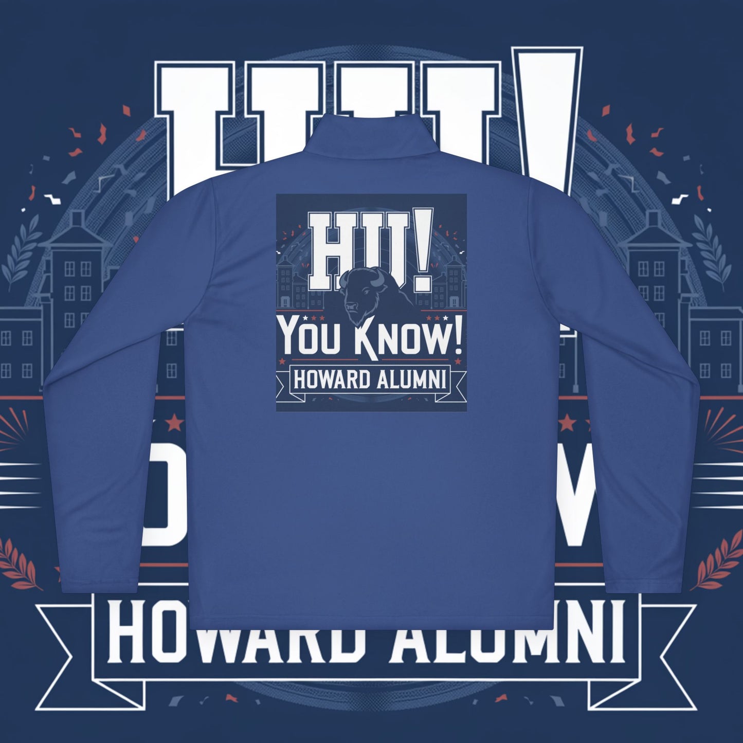 Howard University Legacy Unisex 1/4 Zip Pullover – Classic Solid Color HBCU Pride Collection/ Truth and Service