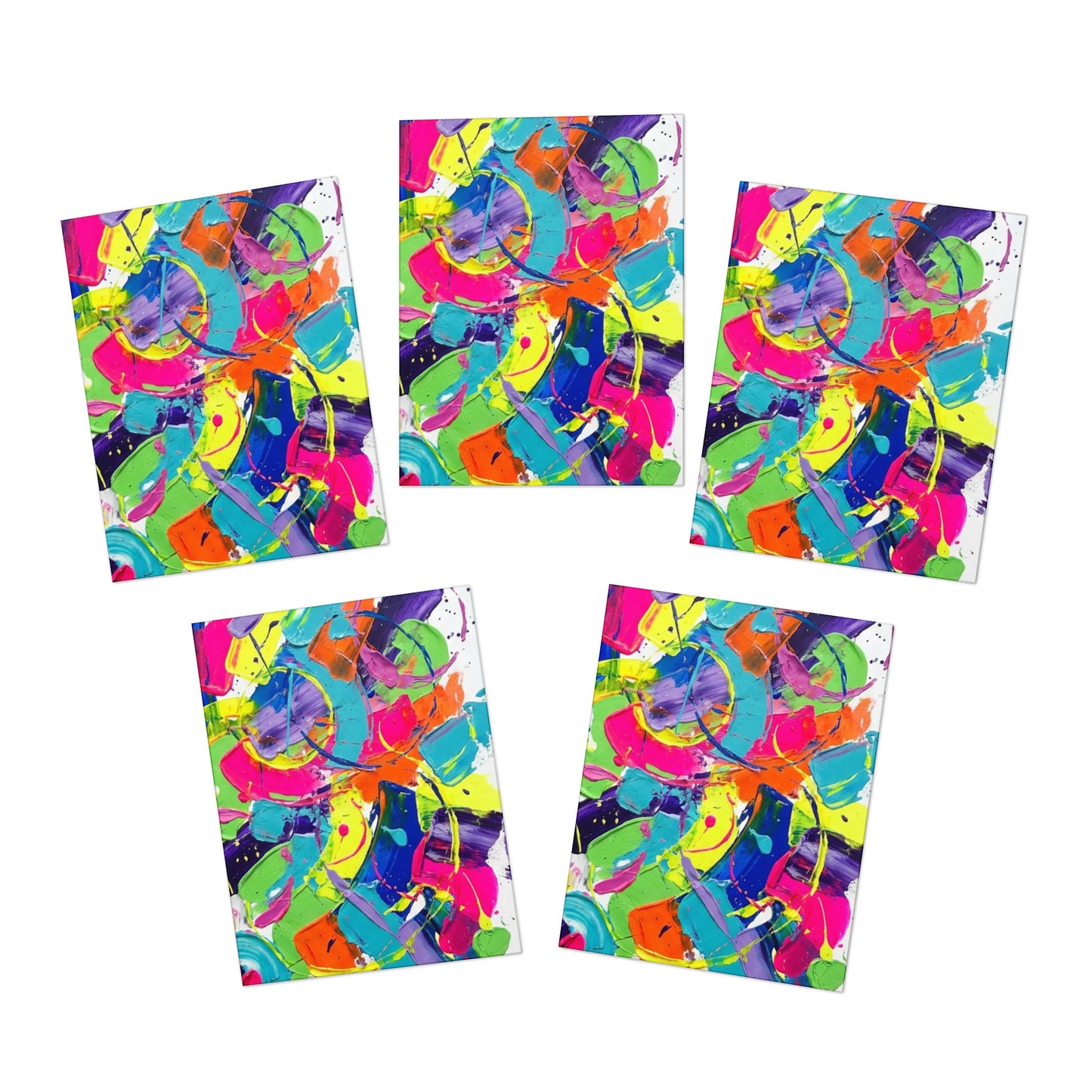 Elegance in Ink:  Abstract Art Note Card Set(5-Pack)
