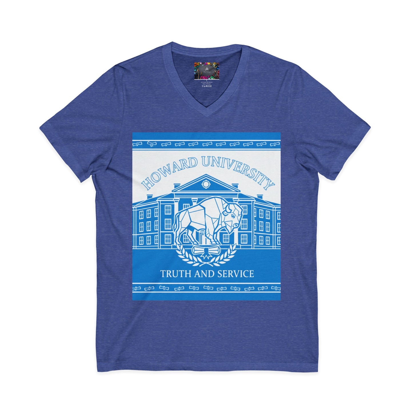 Howard University/ Truth and Service Unisex V-Neck T-Shirt