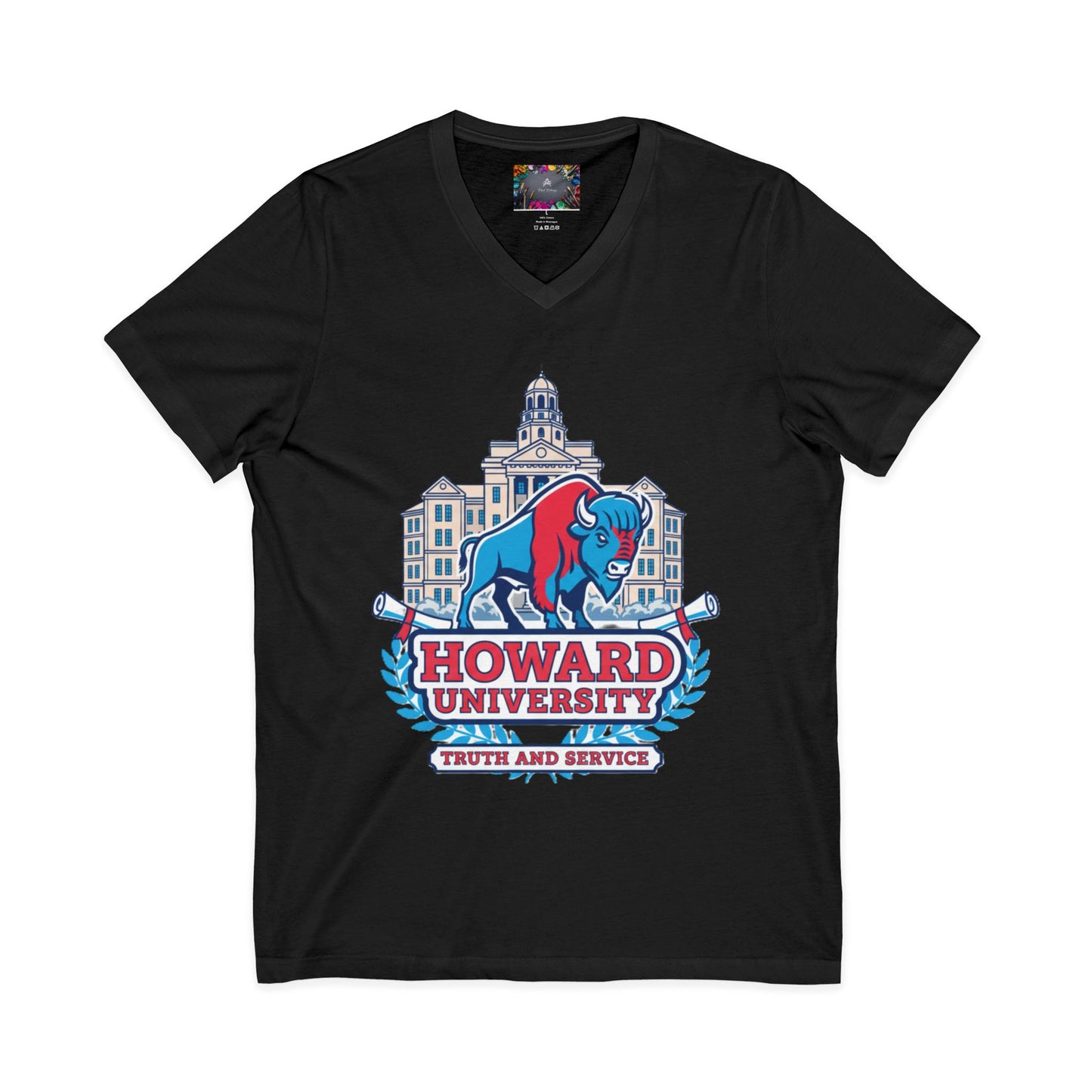 Howard University/ Truth and Service Unisex V-Neck T-Shirt