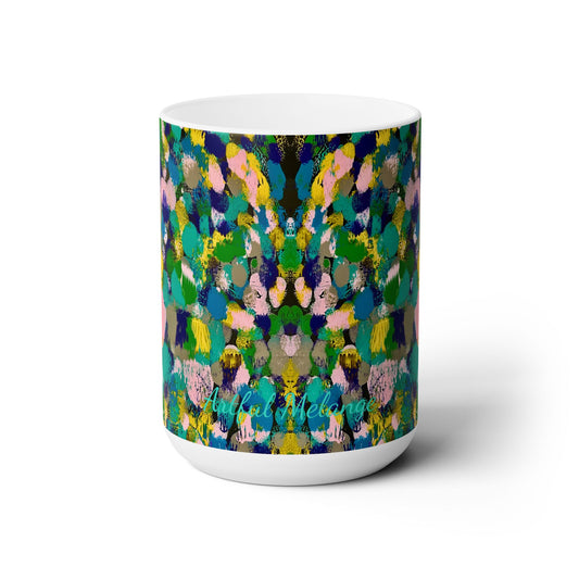 Artsy Abstract Ceramic Mug 15oz