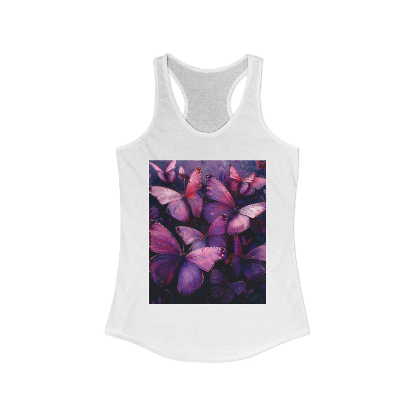 Flutter & Flow | Women's Razorback White T-Shirts with Artistic Butterflies 3