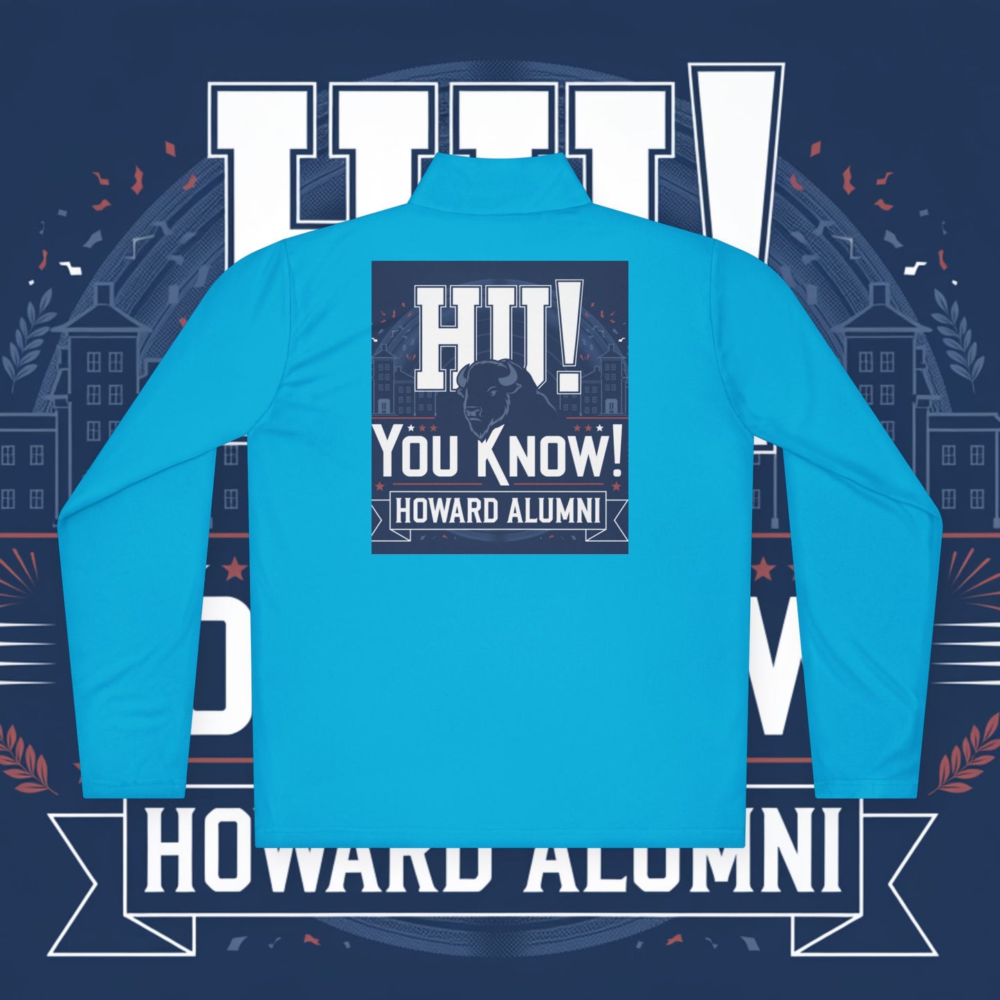 Howard University Legacy Unisex 1/4 Zip Pullover – Classic Solid Color HBCU Pride Collection/ Truth and Service