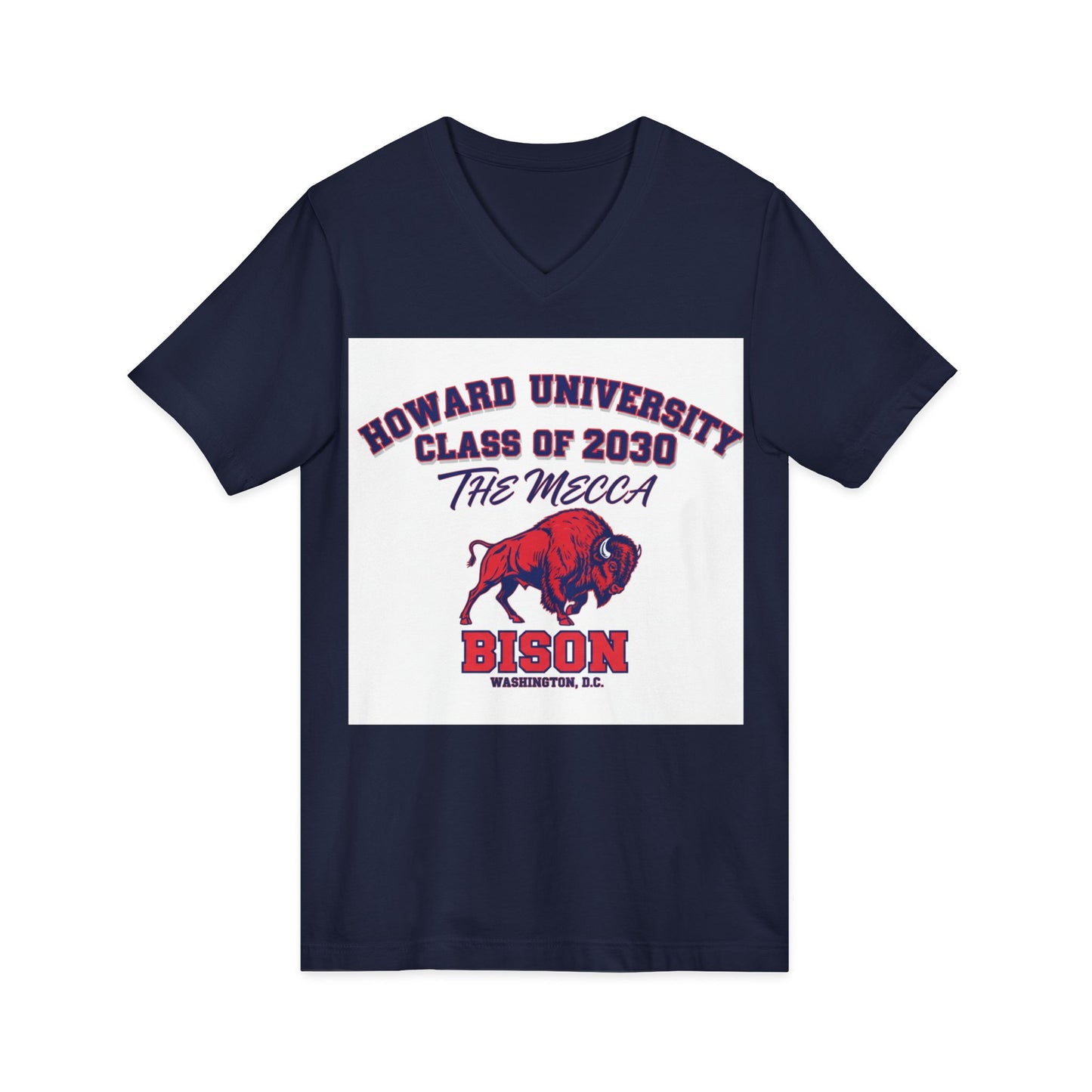 Howard University Class of 2030 Unisex V-Neck T-Shirt | The Mecca Incoming Class Tee
