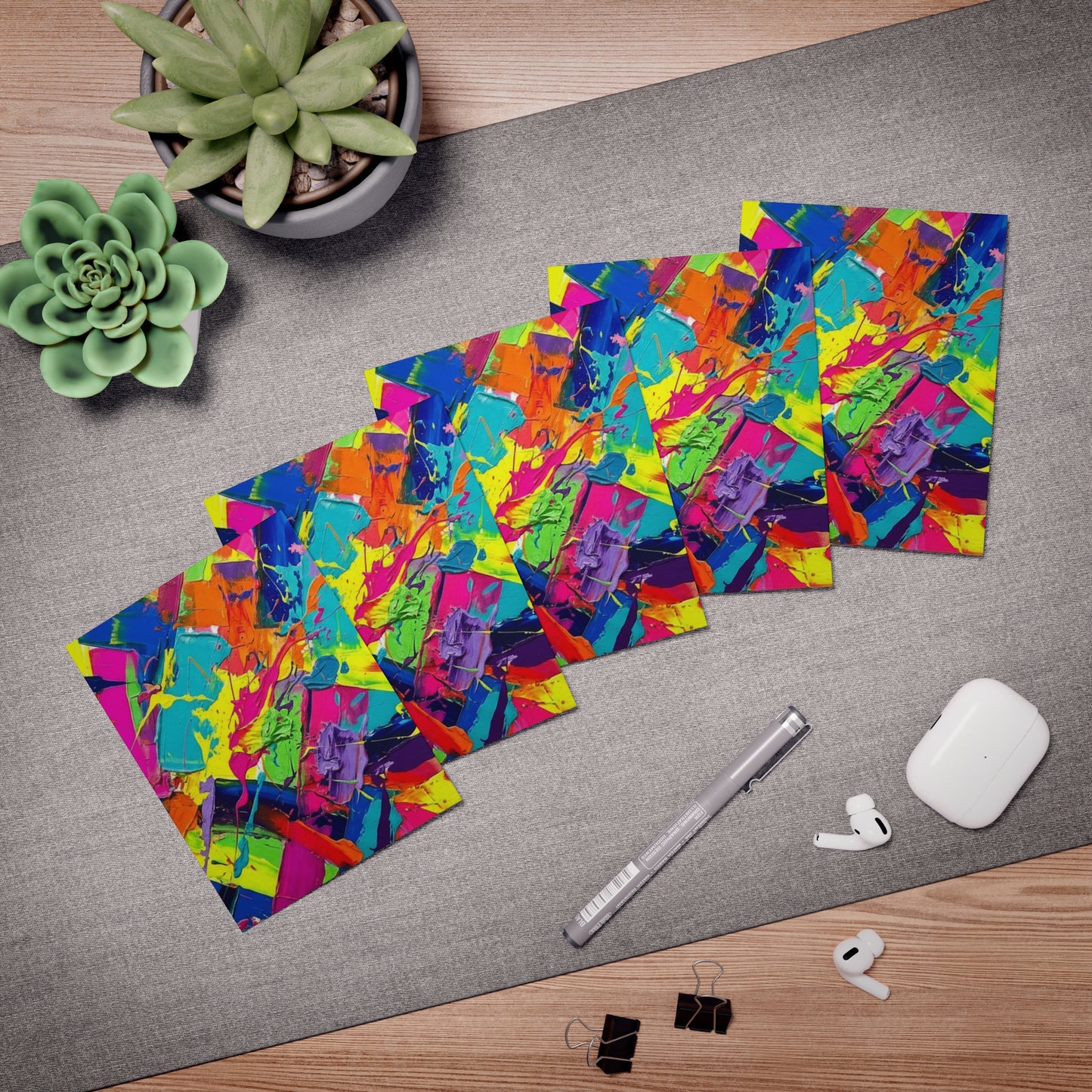 Elegance in Ink:  Abstract Art Note Card Set(5-Pack)